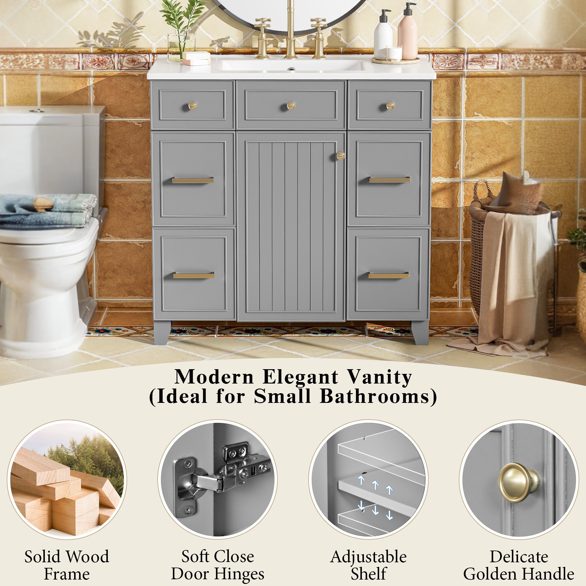 GDFStudio 338035 Bath-Vanity-Combo - View #4