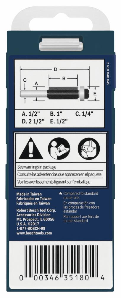 Bosch 1 2 in Carbide Tipped Flush and Bevel Laminate Trimmer