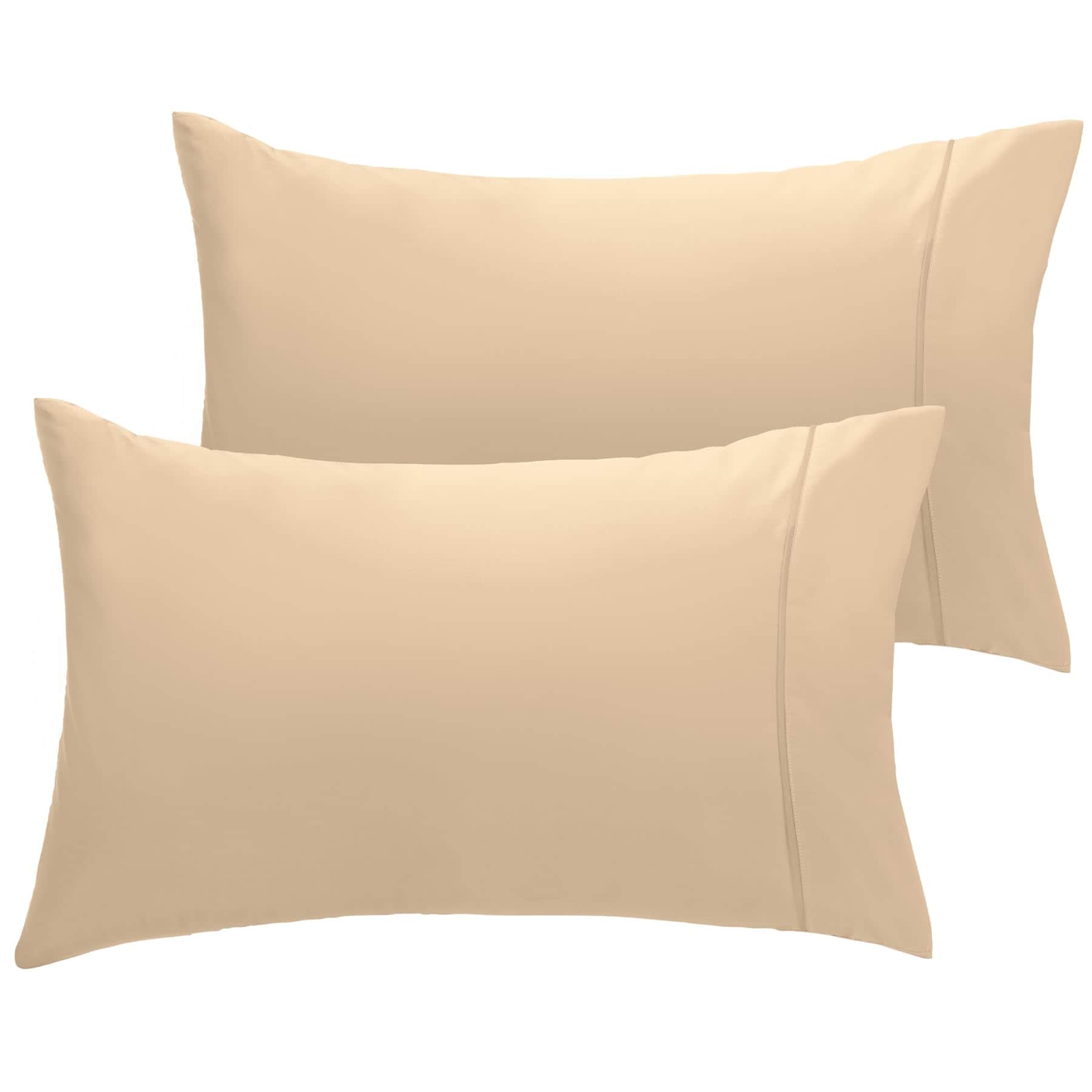 LuxClub B09F714995 2 PC Butter King Performance Microfiber Solid Pillowcase Set