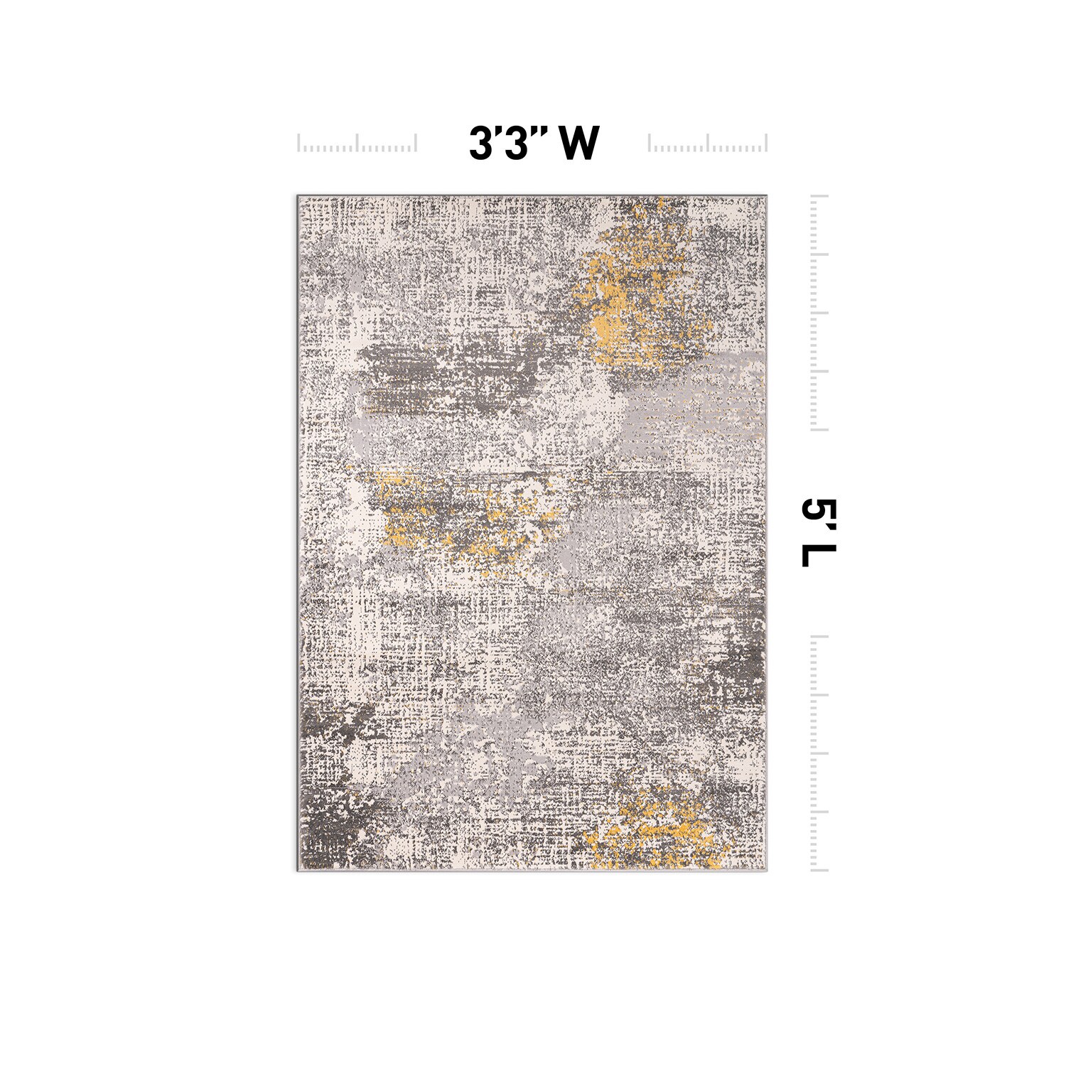 World Rug Gallery 4050YELLOW3X5 rugs - View #2