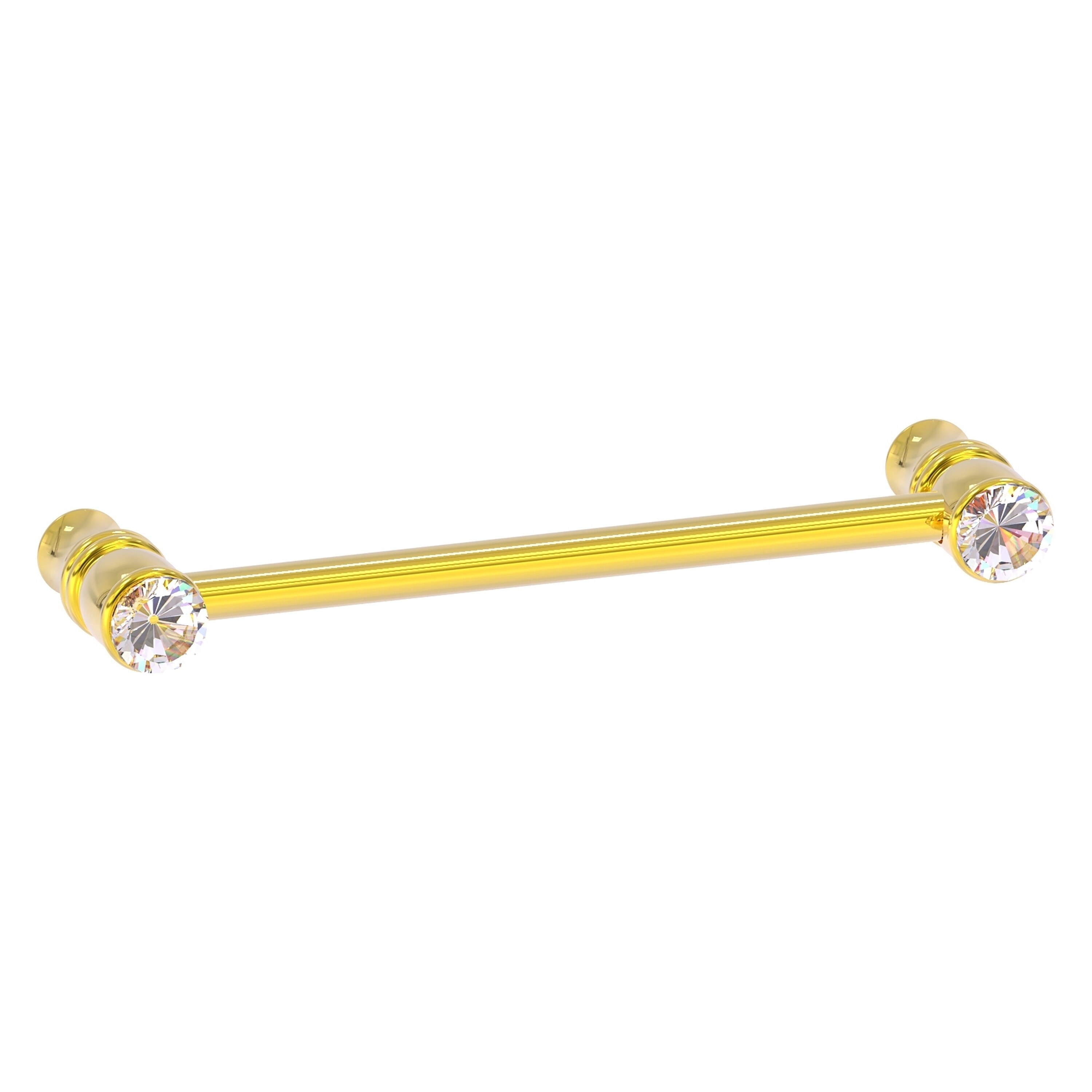 Allied Brass CC-30-5-PB Carolina Crystal 5-in , 128mm Center to Center Polished Brass Dual Mount Cylindrical Bar For Use on Appliances Drawer Pulls