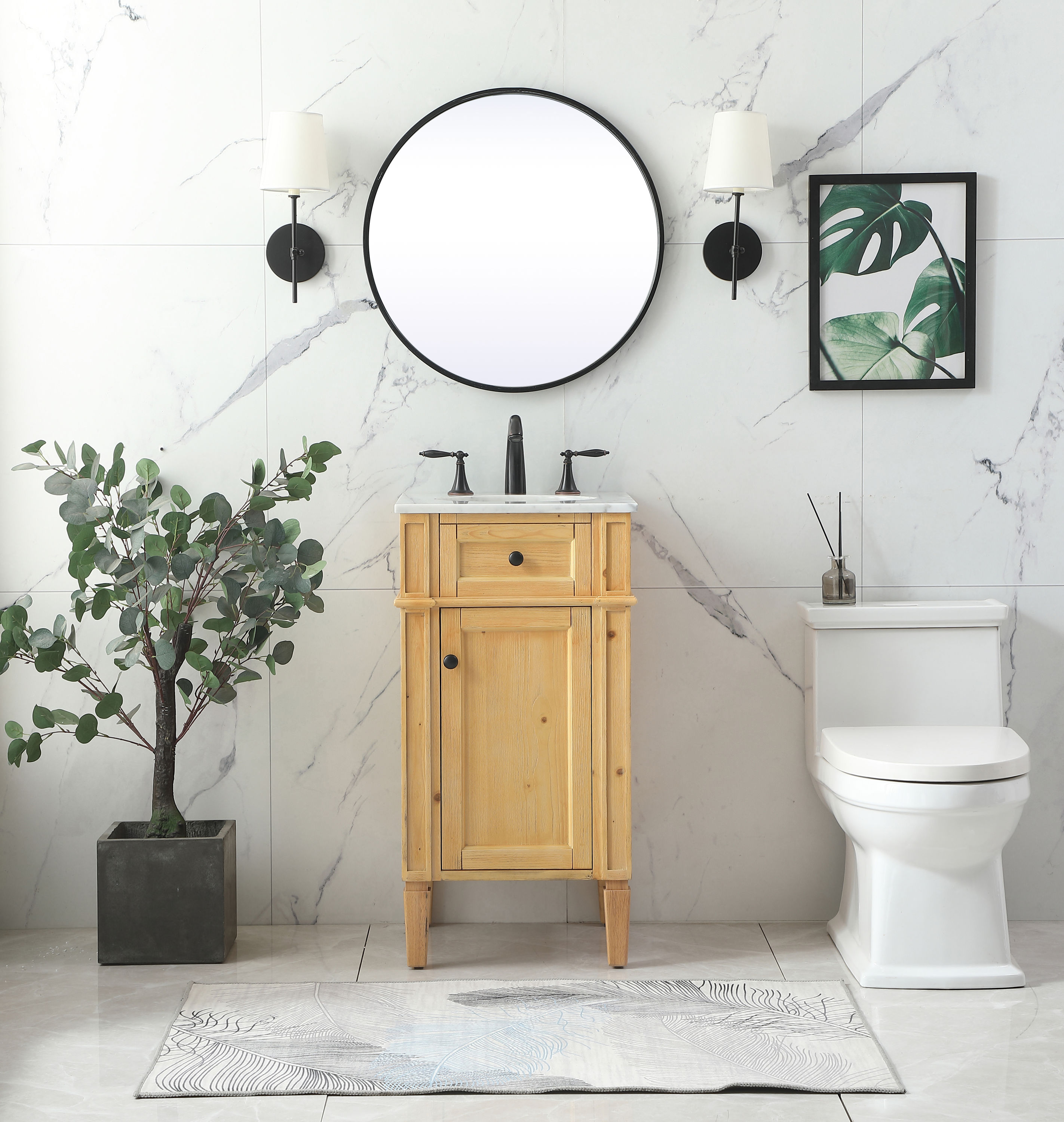 Elegant Decor HF37554NW Bath-Vanity-Combo - View #4