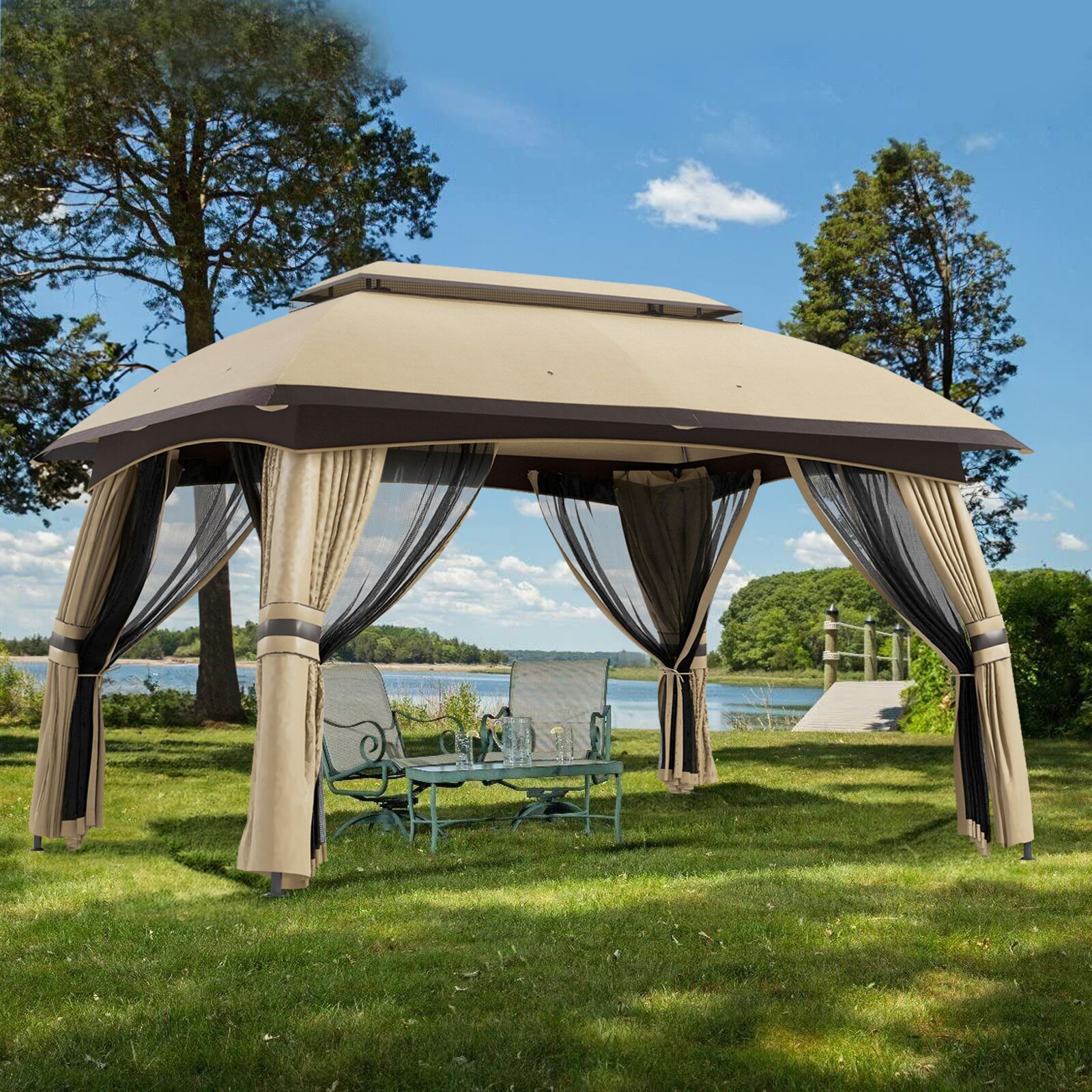 Maocao Hoom BHW874S00007 Wood-Resin-Gazebos - View #2