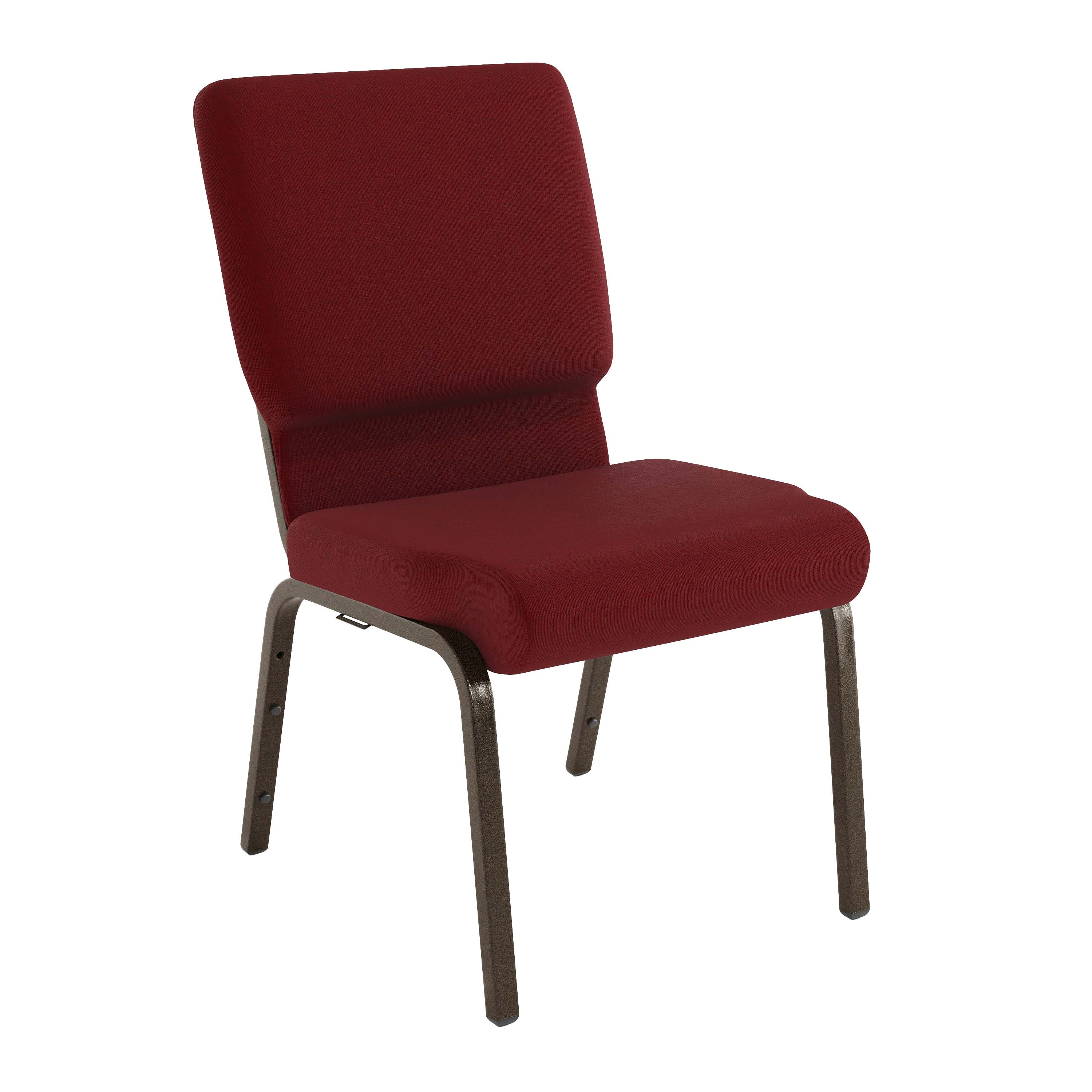 Flash Furniture - 19-in W Modern Burgundy Fabric/Gold Vein Frame Accent Chair