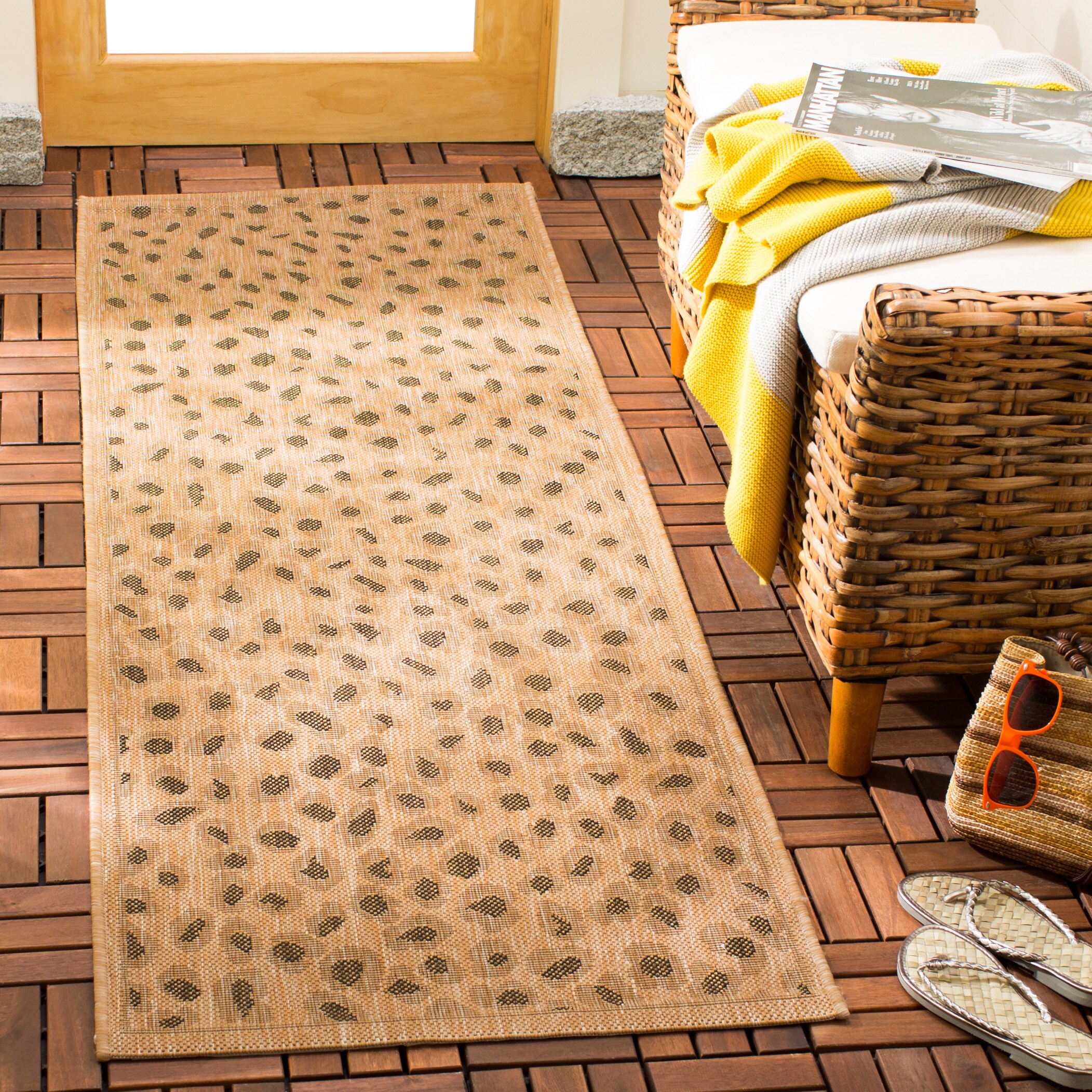 Courtyard 6104-39 Natural Gold 2in-3ft x 10in Rug