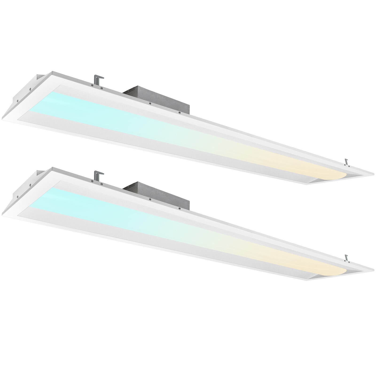 Luxrite 2-Pack 4-ft X 1-ft Adjustable-Lumen Tunable White LED Panel ...