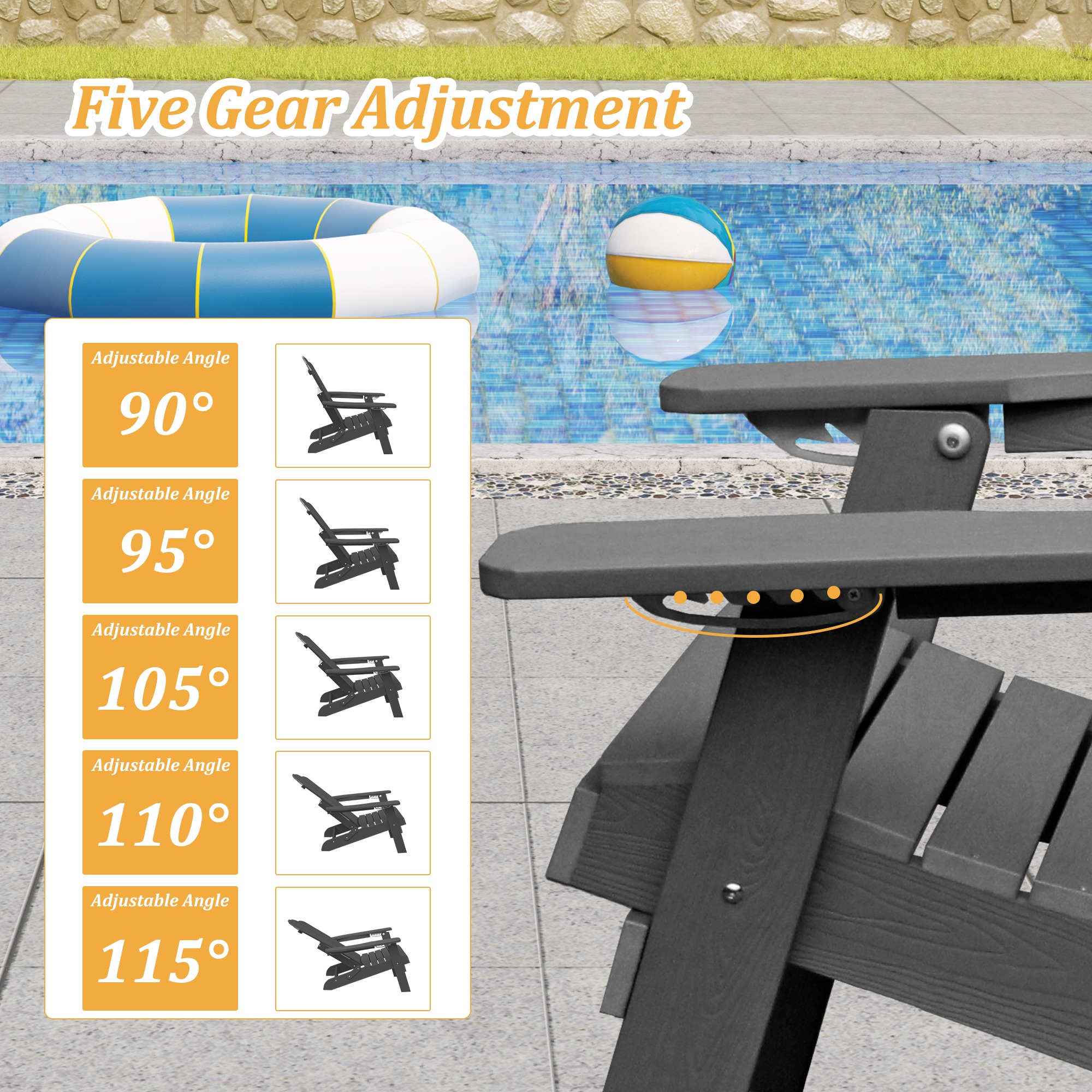 Clihome CL-ZD16-GY Patio-Chairs - View #7