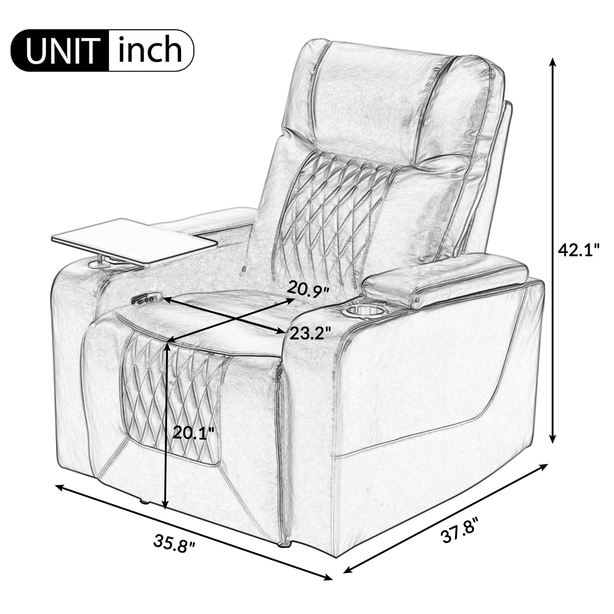 Cooliving LPP038535BAA recliners - View #15