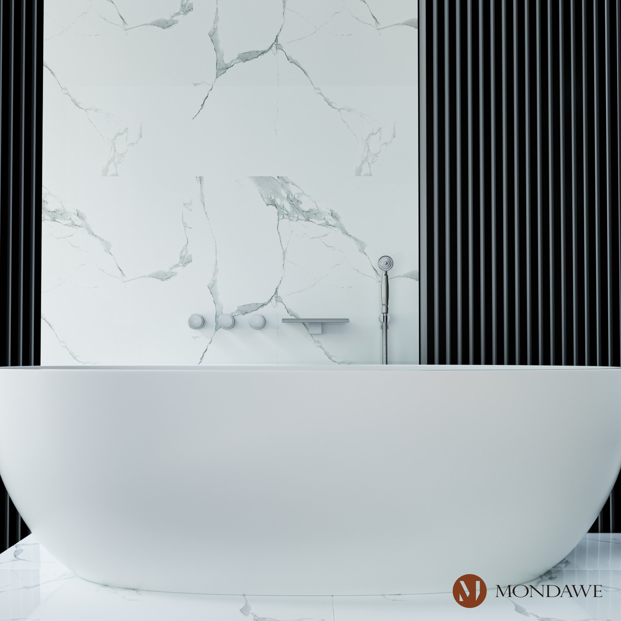 Mondawe WF-5701-BN Roman-Tub-Faucets - View #3