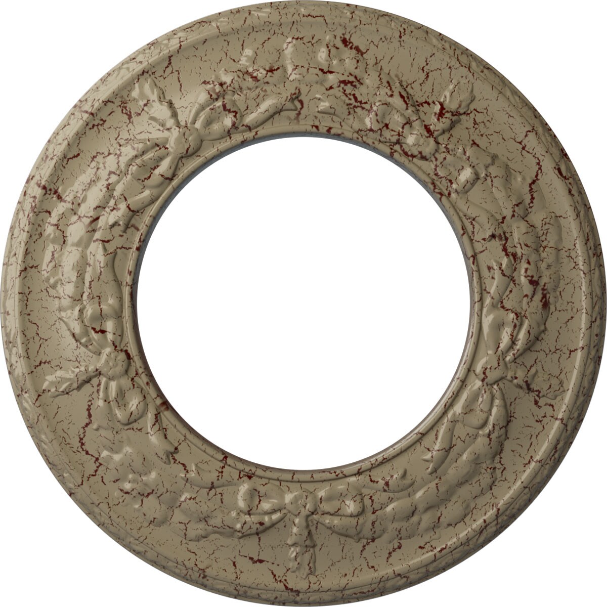 Ekena Millwork CM13SAGDC Salem 13.25-in W x 13.25-in L Painted Gobi Desert Crackle Polyurethane Whole Ceiling Medallion