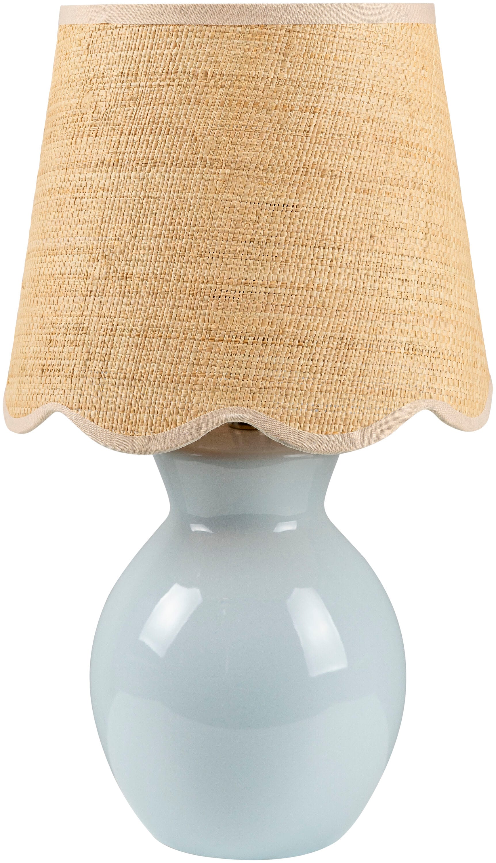Livabliss STD-012 Stella Diminuta 15.75-in Light Blue On/Off switch Table Lamp with Cotton Shade