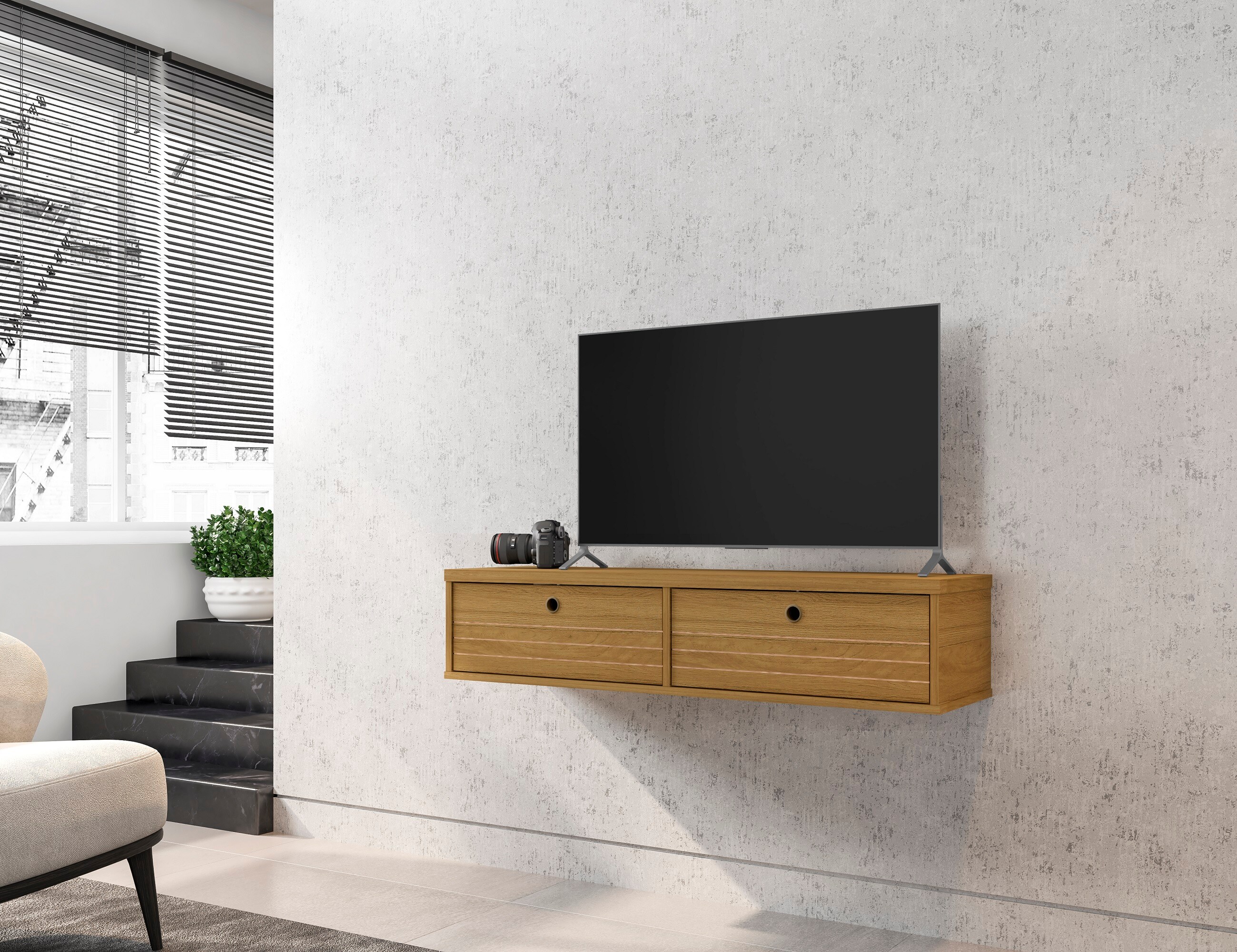 40 Inch Solid Wood Floating TV STAND -  Canada