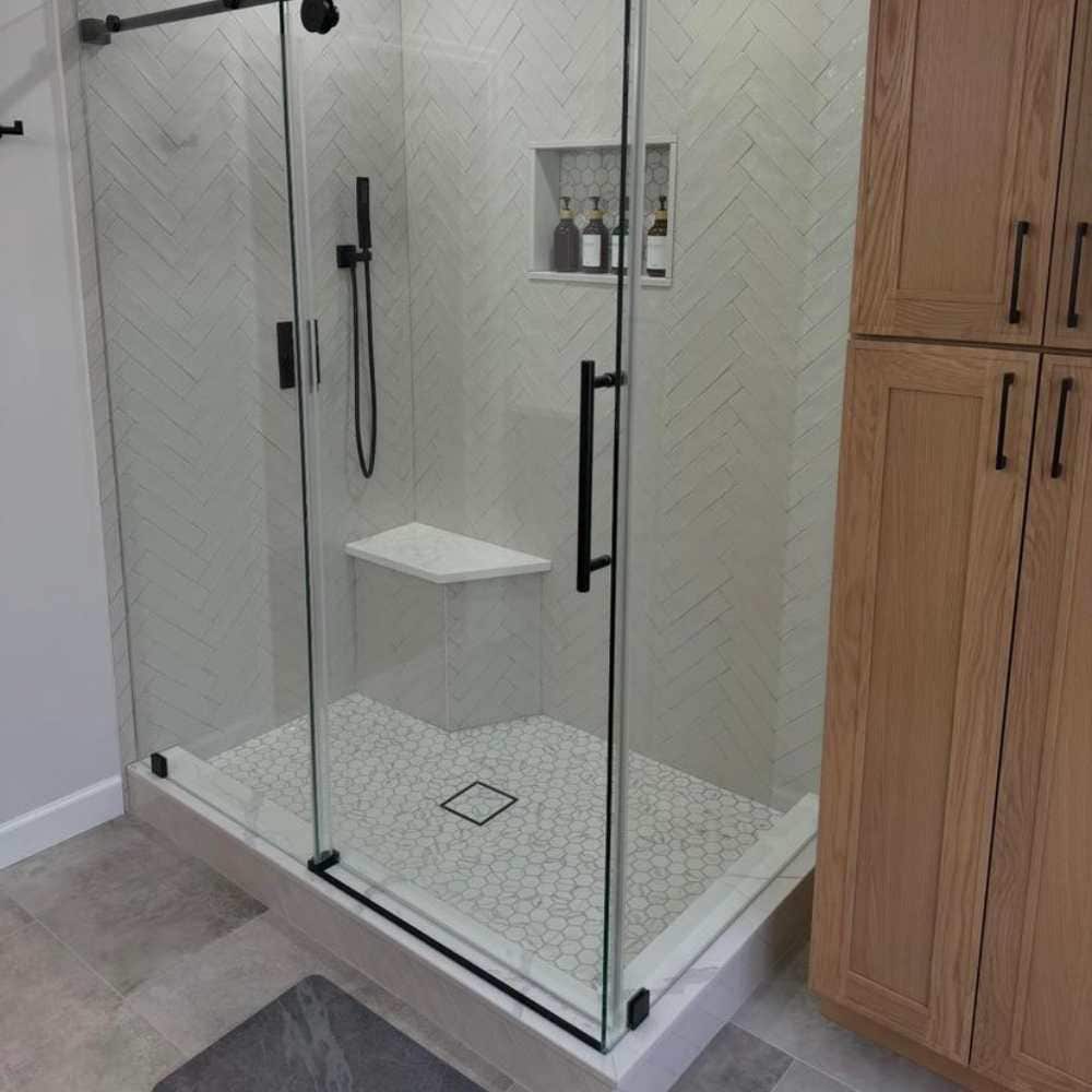 Venato White Hexagon Recycled Glass Mosaic Tile Sheet