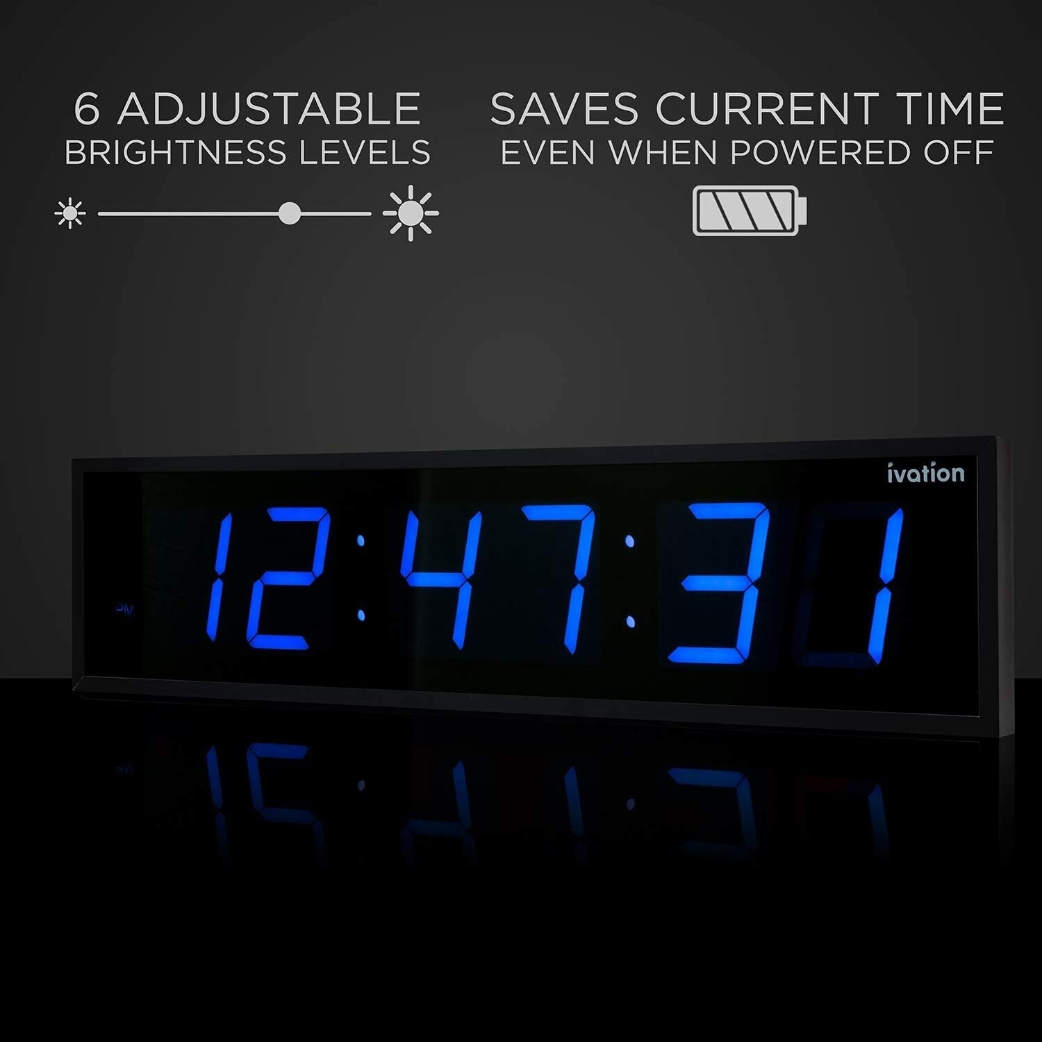 Ivation JID0160TBLU Indoor-Outdoor-Clocks - View #2