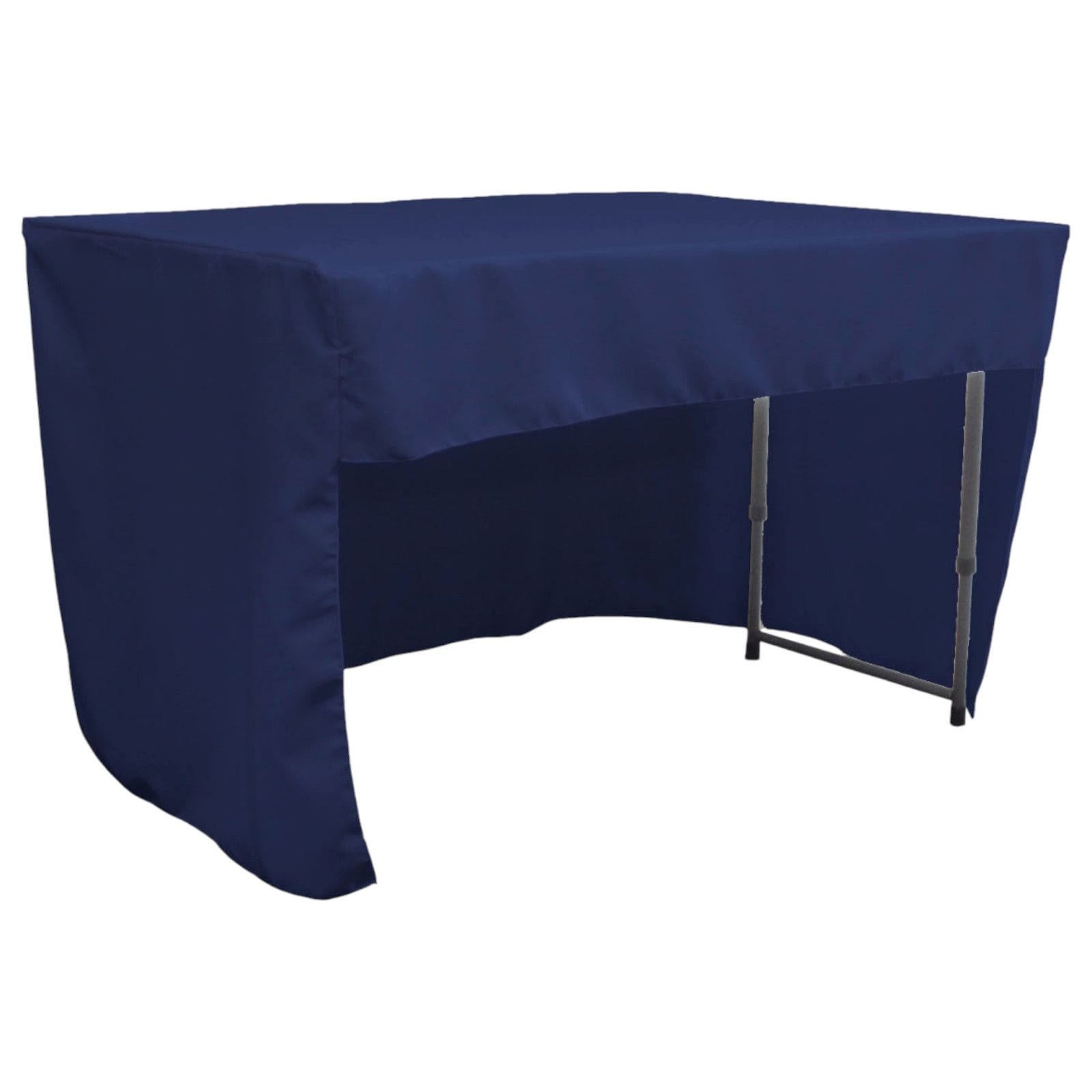 Slickblue Fitted Indoor and Outdoor Polyester Open Back Table Cover for 4/6/8 ft Folding Table Multiple Color and Size Options