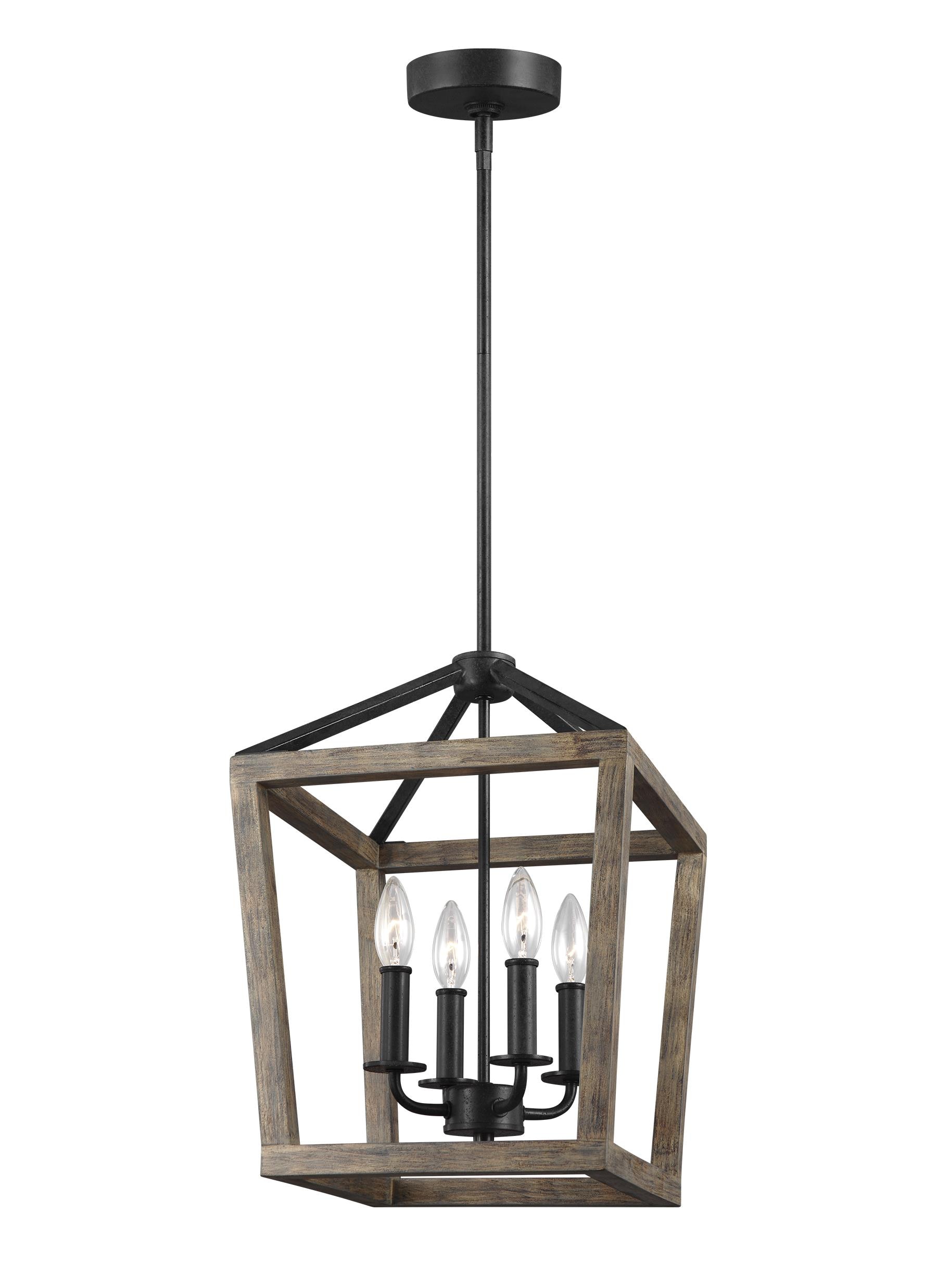 wood lantern pendant light