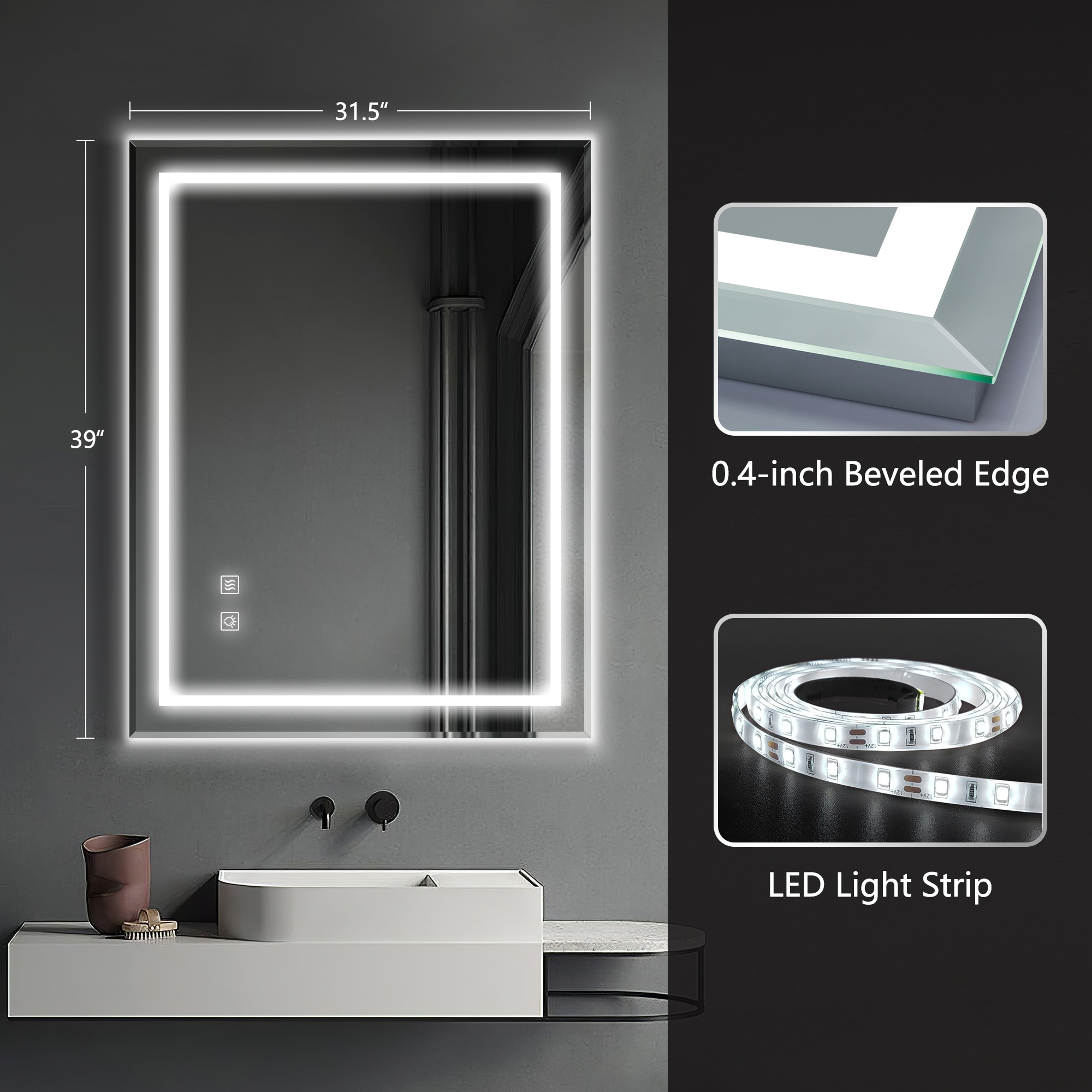 Dovelina LS-A-MR03071 Framed-Bath-Mirrors - View #9
