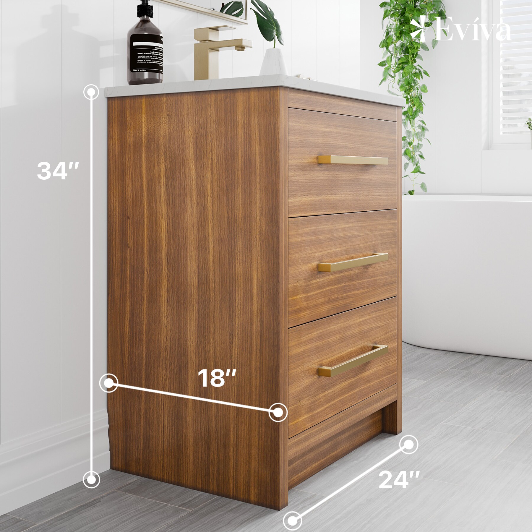 Eviva EVVN812-24X18WN Bath-Vanity-Combo - View #2