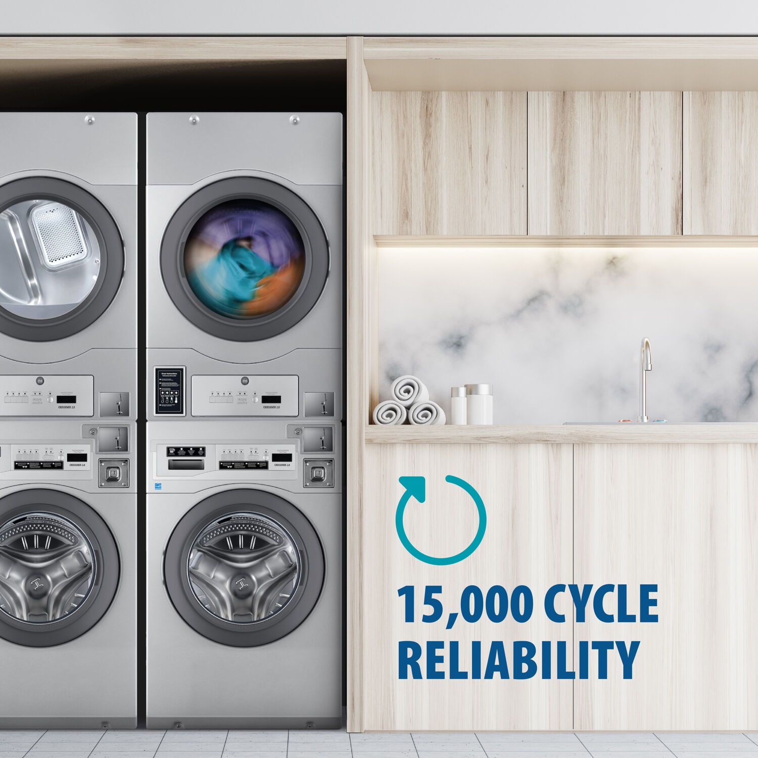 Crossover WASHERGDRYERSTACK Commercial-Stacked-Laundry-Centers - View #9