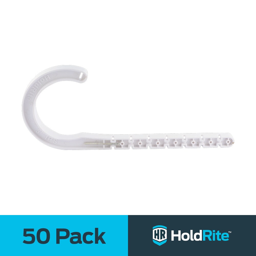 HoldRite 50-Pack 3-in to 3-in dia Plastic J-hook in the Pipe Support