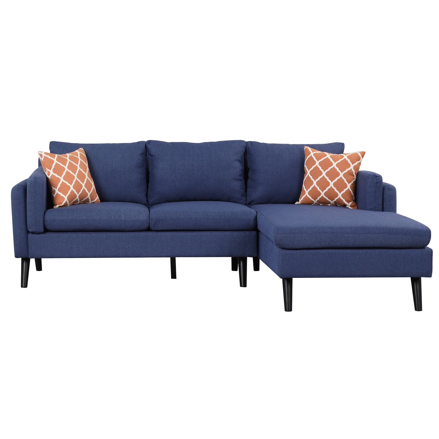 JASMODER SG000680AAC 62.2-in Modern Blue Polyester/Blend Sofa