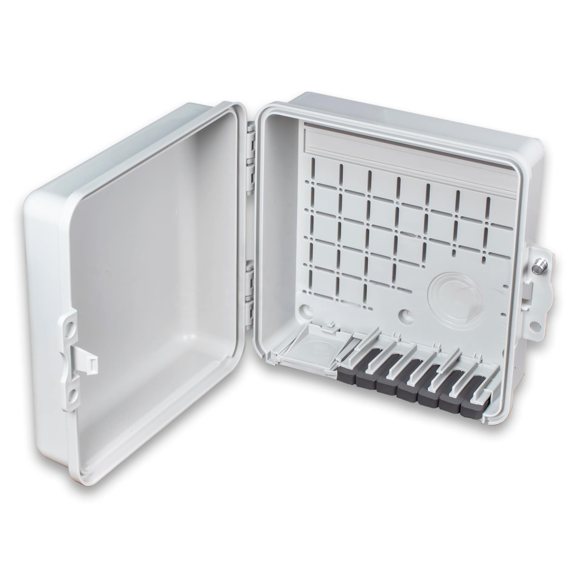 Numhew 9x9x4 in Weatherproof 1 Door White Junction Box