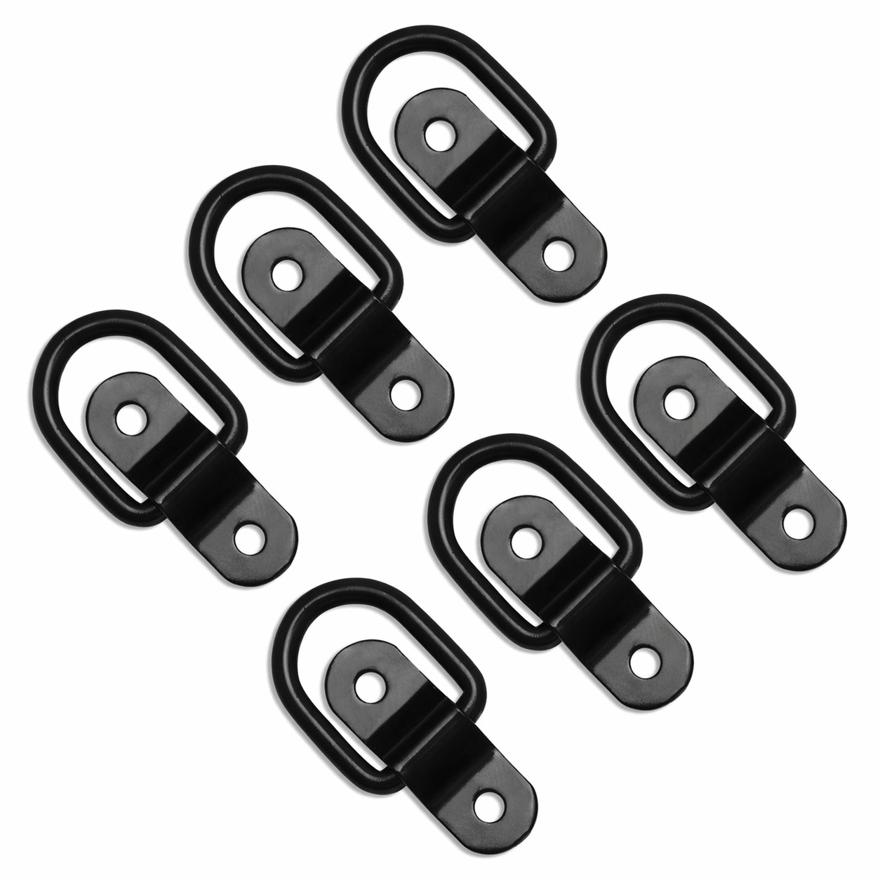 Etokfoks  6 Piece 1 4 Inch Steel D Ring Tie Down Anchors Heavy Duty Galvanized Hooks for Trailers Trucks Cargo Securement
