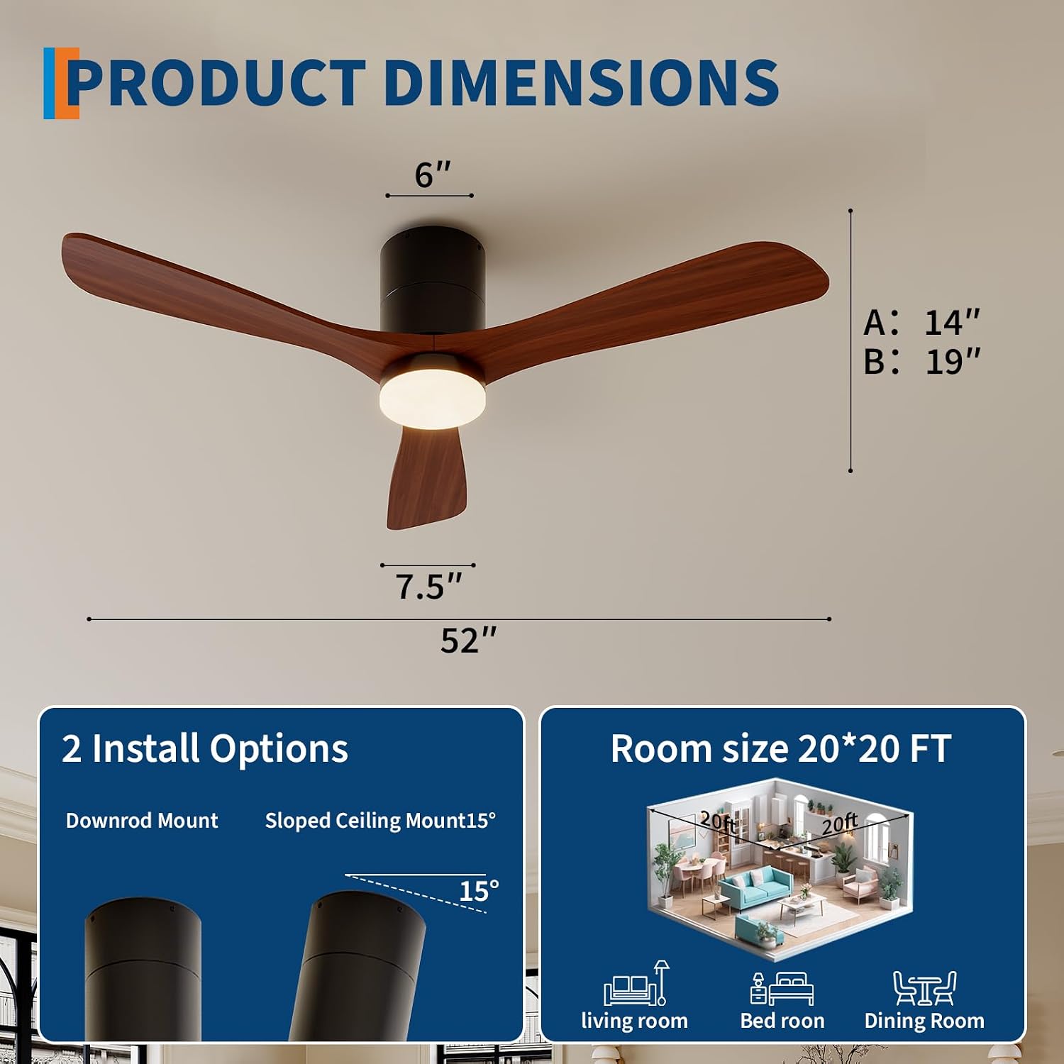 GarveeLife MJRPXV6NMGSZP Ceiling-Fans - View #4