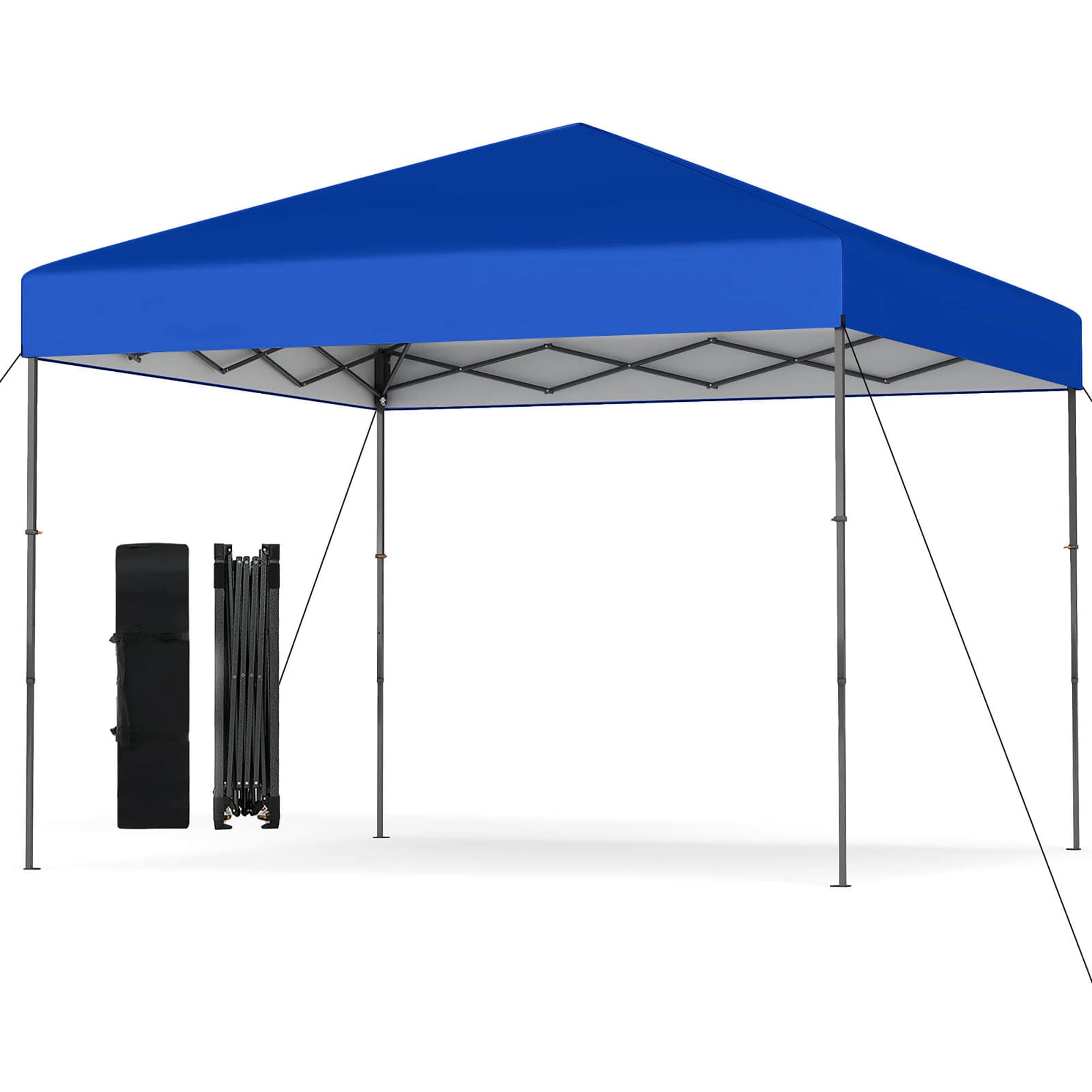 Costway - 10-ft x 10-ft Square Blue Pop-up canopy