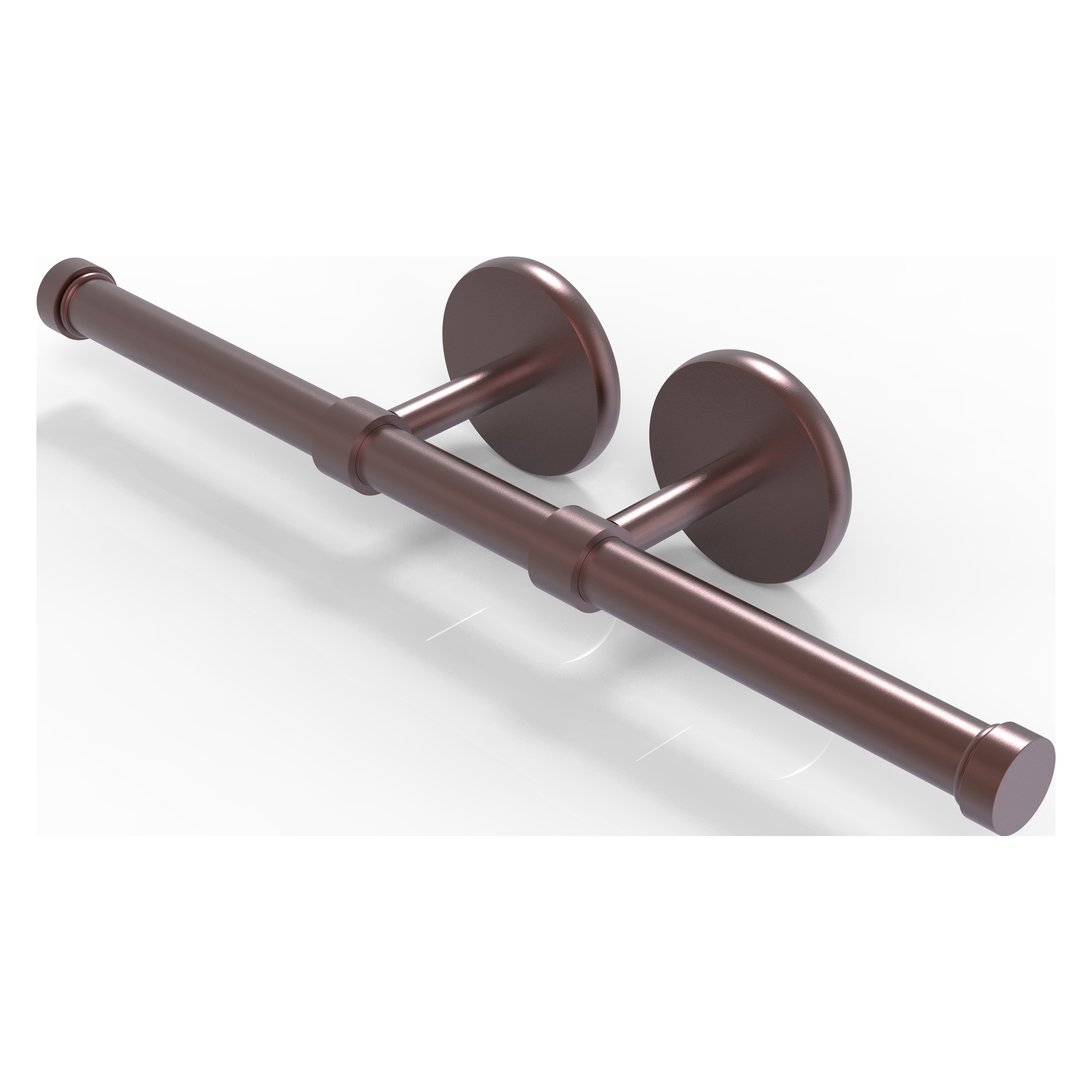Allied Brass P1000-24-2-CA Prestige Skyline Antique Copper Wall mount Double post Toilet Paper Holder 2 -Rolls