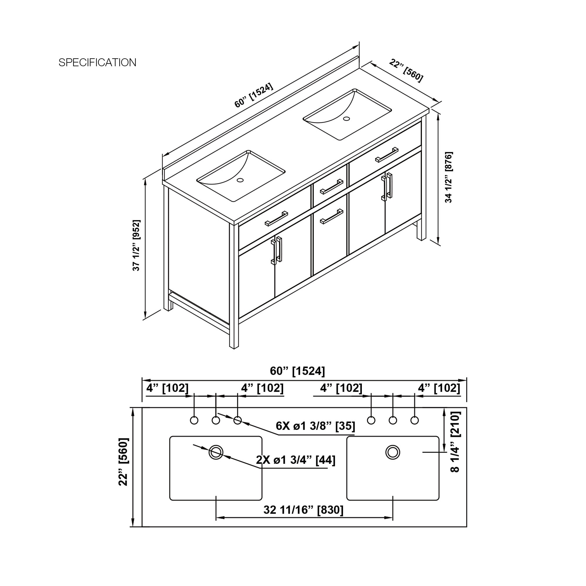 OVE Decors 15VVA-TAYL60-038 Bath-Vanity-Combo - View #16