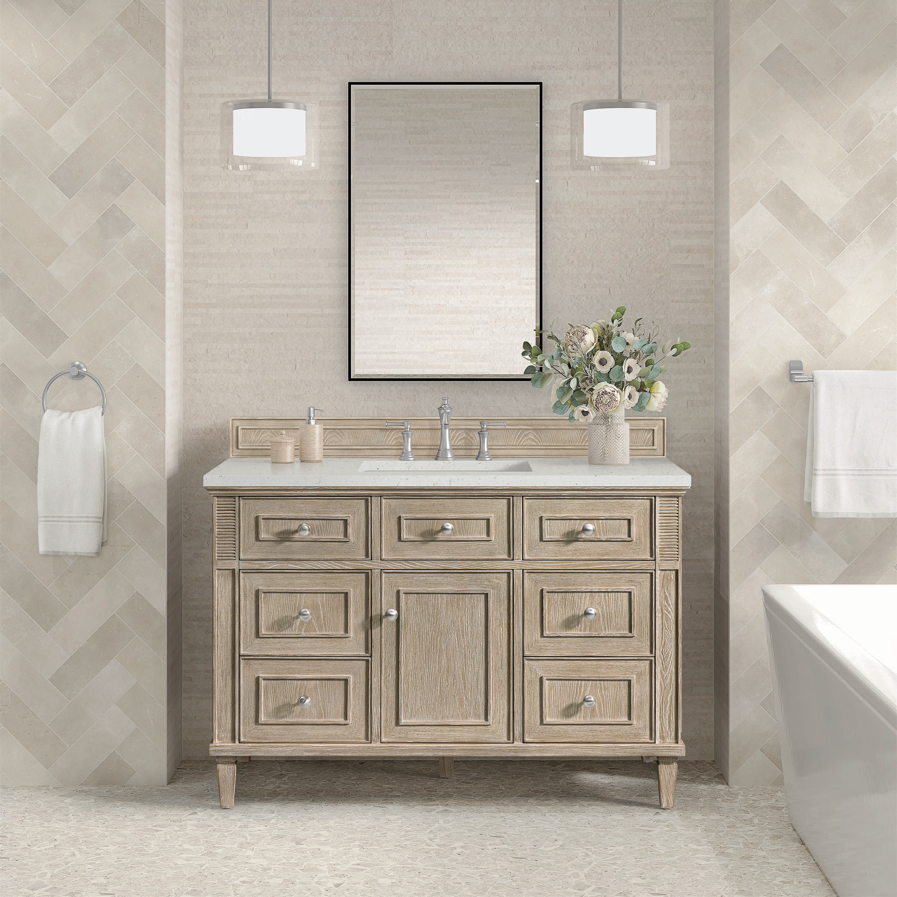 James Martin Vanities 424-V48-WWO-3LDL Bath-Vanity-Combo - View #2