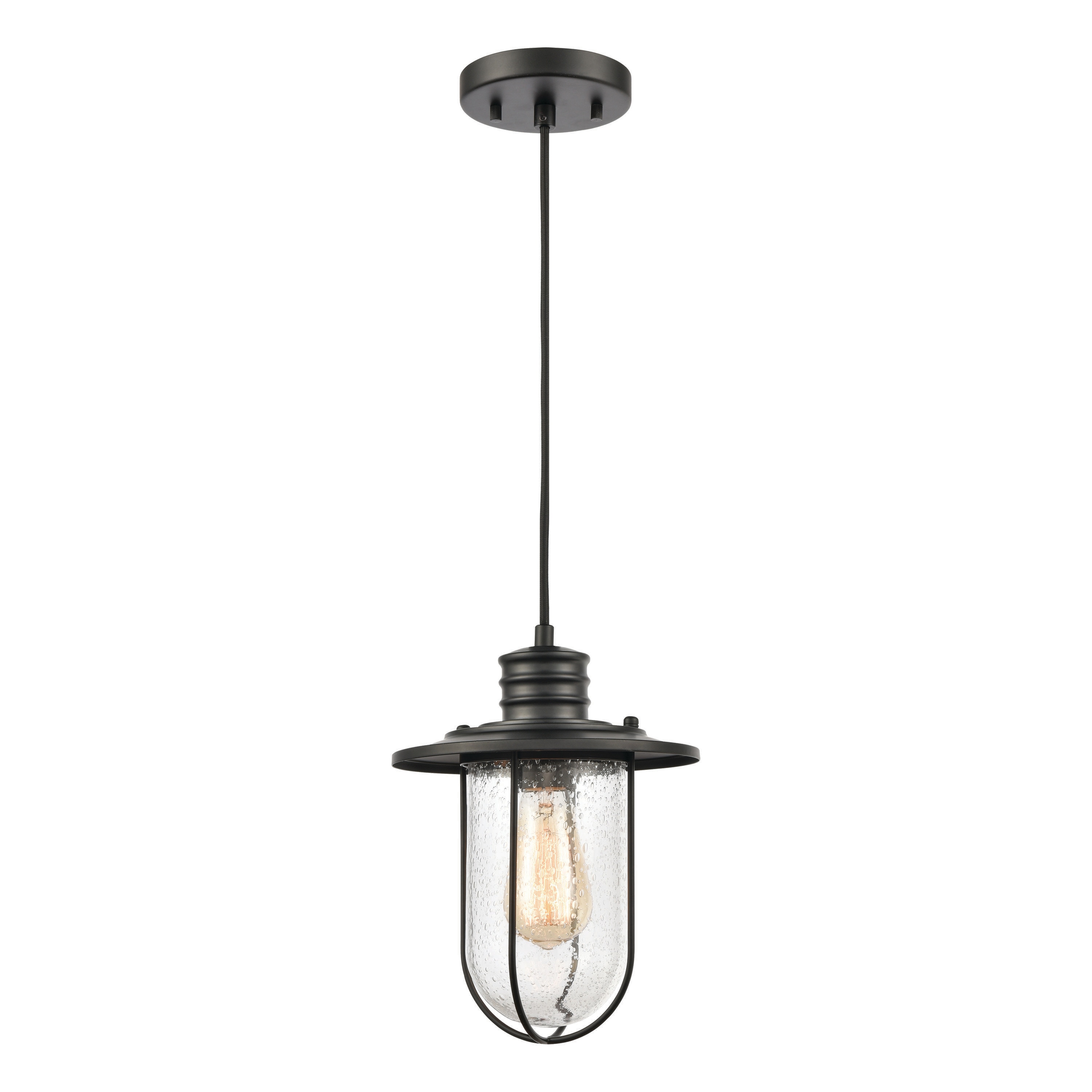 Westmore by ELK Lighting LWPN-210920048 Wellsley Matte Black Transitional Bell LED Mini Hanging Pendant Light