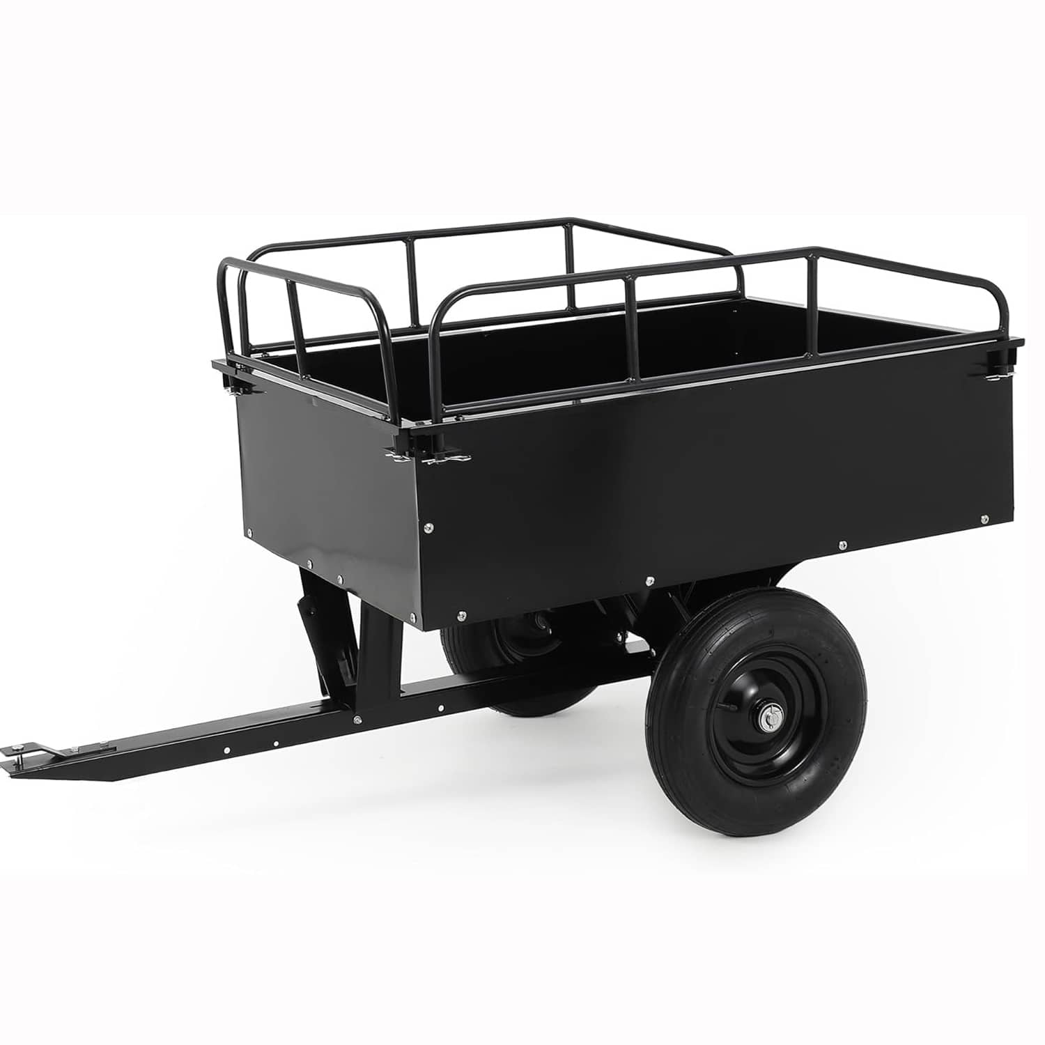 Qeetex GWPPG-33MKEEMK Heavy Duty Utility Trailer for ATV/UTV 750lbs Capacity Garden Dump Cart for Lawn Mower Tractor