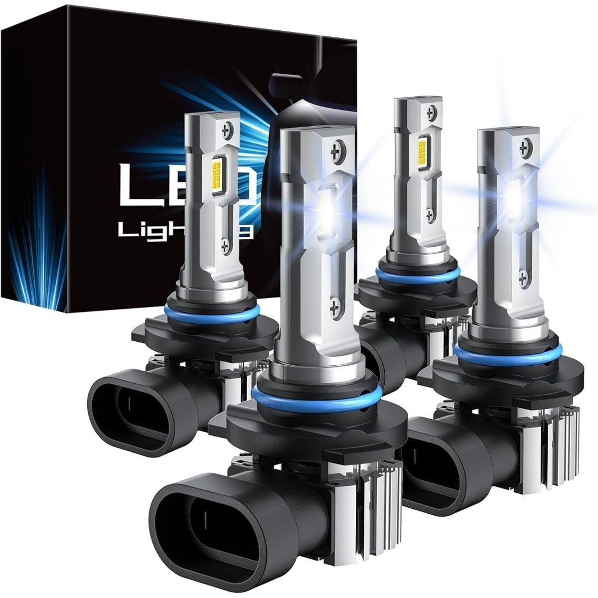 Slagawa  2 Pack 9005 9006 Combo LED Headlight Bulbs 6000K Cool White 32000 Lumens Plug and Play IP67 Waterproof for High and Low Beam