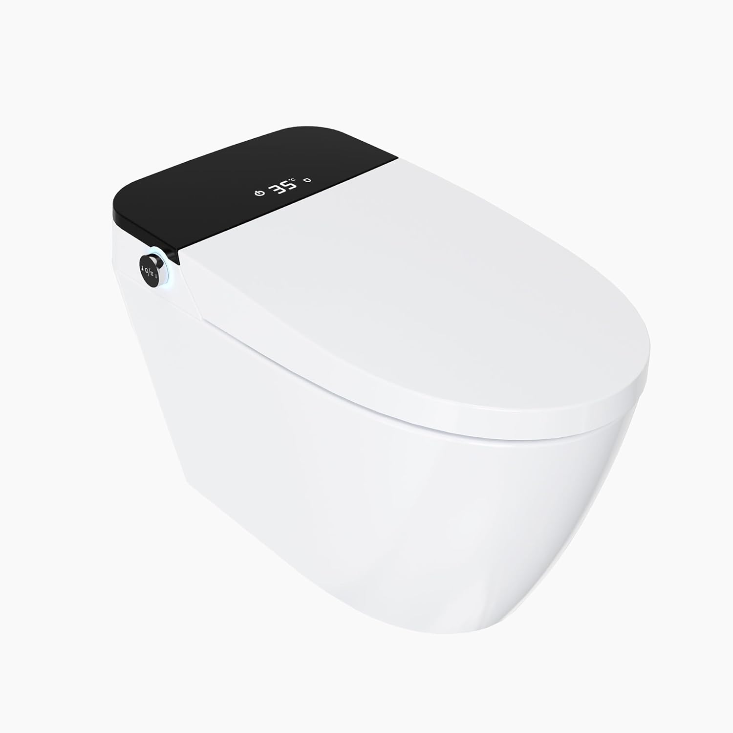 Garvee - Smart Toilet with Bidet One-Piece Design Heated Seat Auto Open/Close Lid Foot Sensing Au...