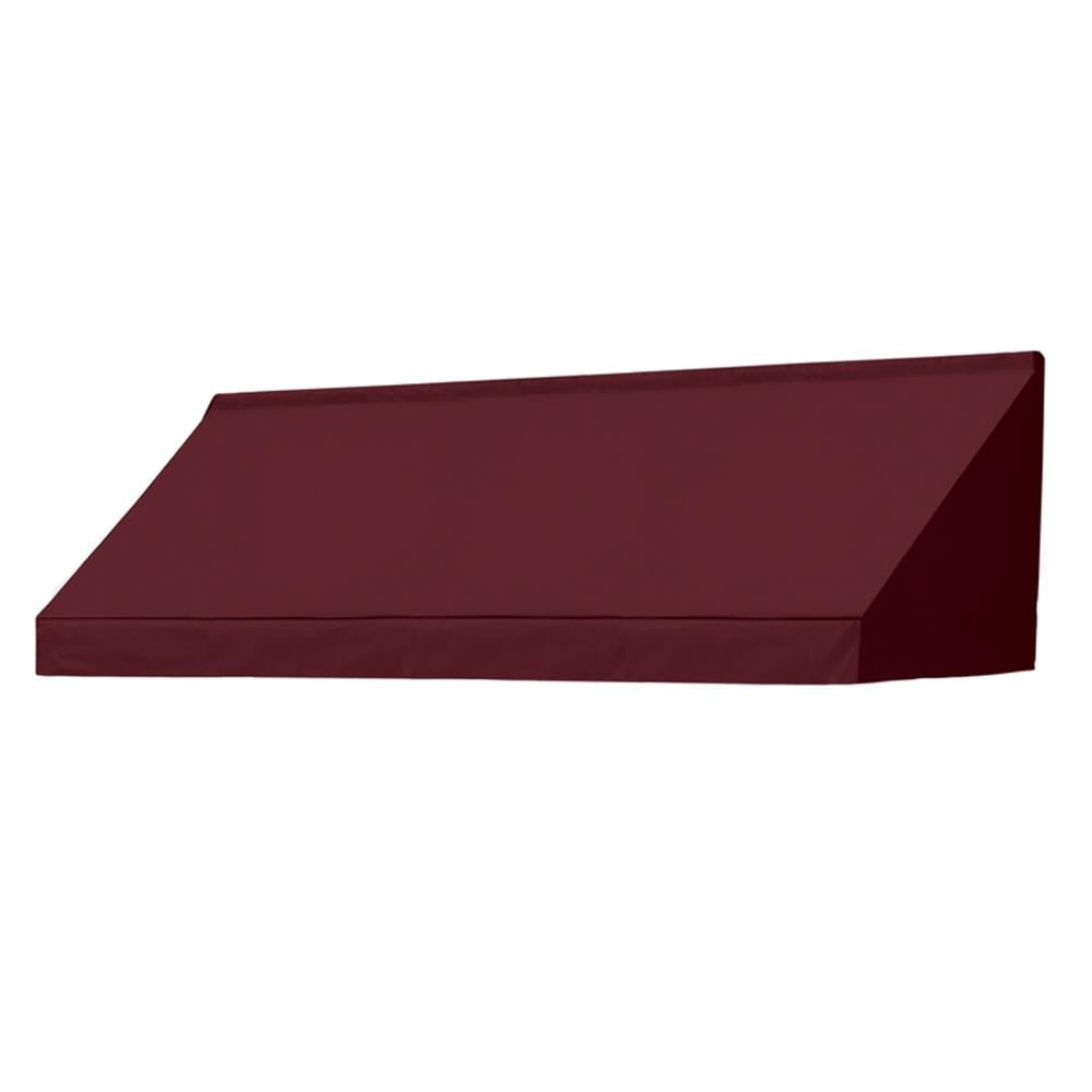 Awnings in a Box 3020738 Classic 96-Inches Wide x 26.5-Inches Projection x 31.5-Inches Height Fabric Burgundy Solid Manual Retractable Window Awning