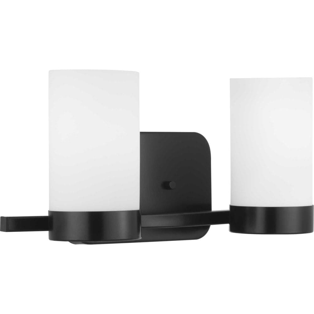 Progress Lighting P300021-031 Elevate 15.37-in 2 -Light Matte Black Mid-century Vanity light