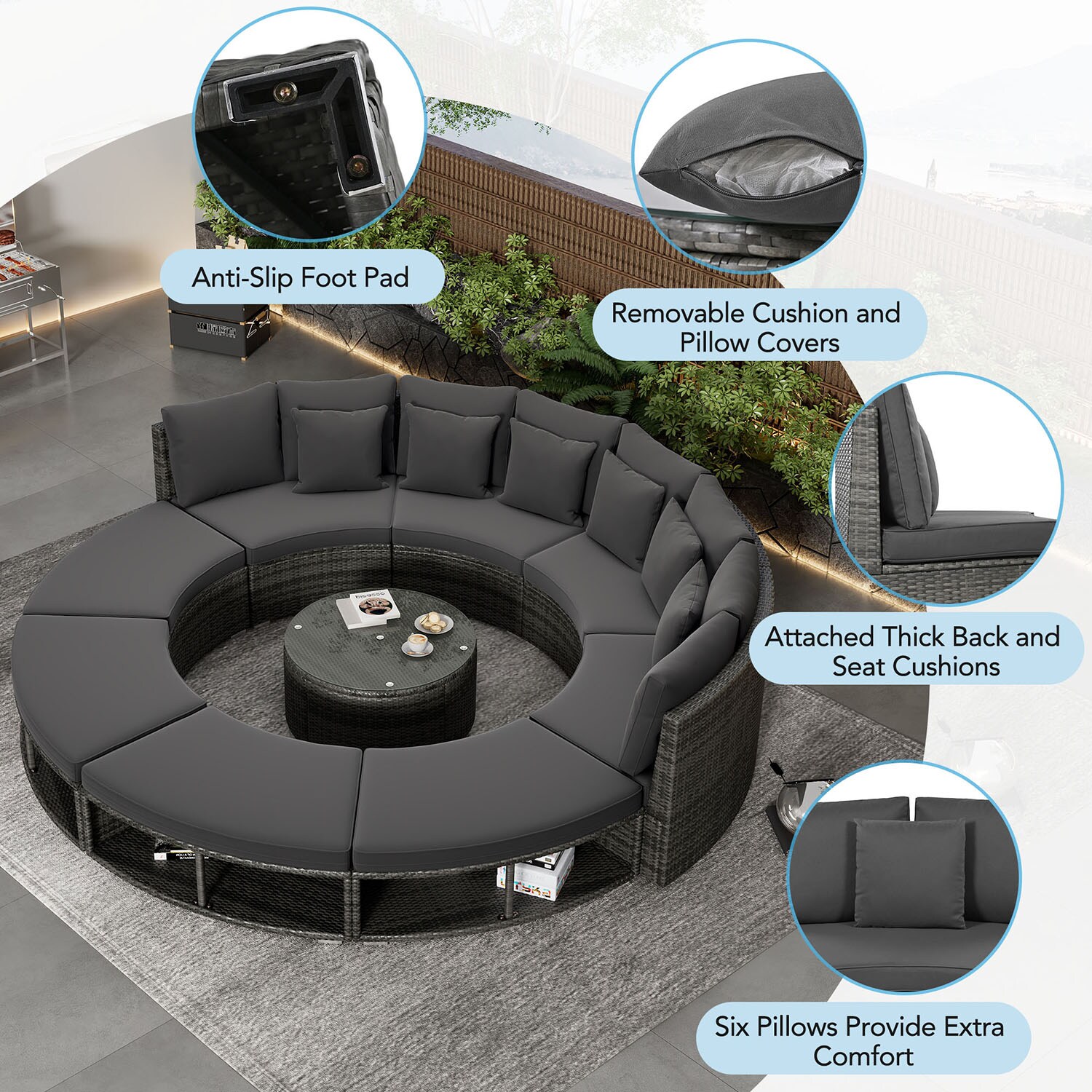 SINOFURN SYA370198GY Patio-Sofas-Daybeds - View #19
