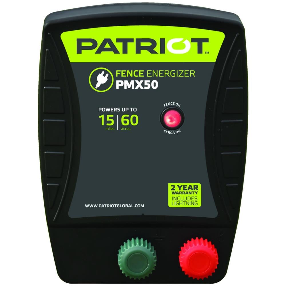Patriot 816863 PMX50 30-Miles AC hardwired Electric Fence Charger