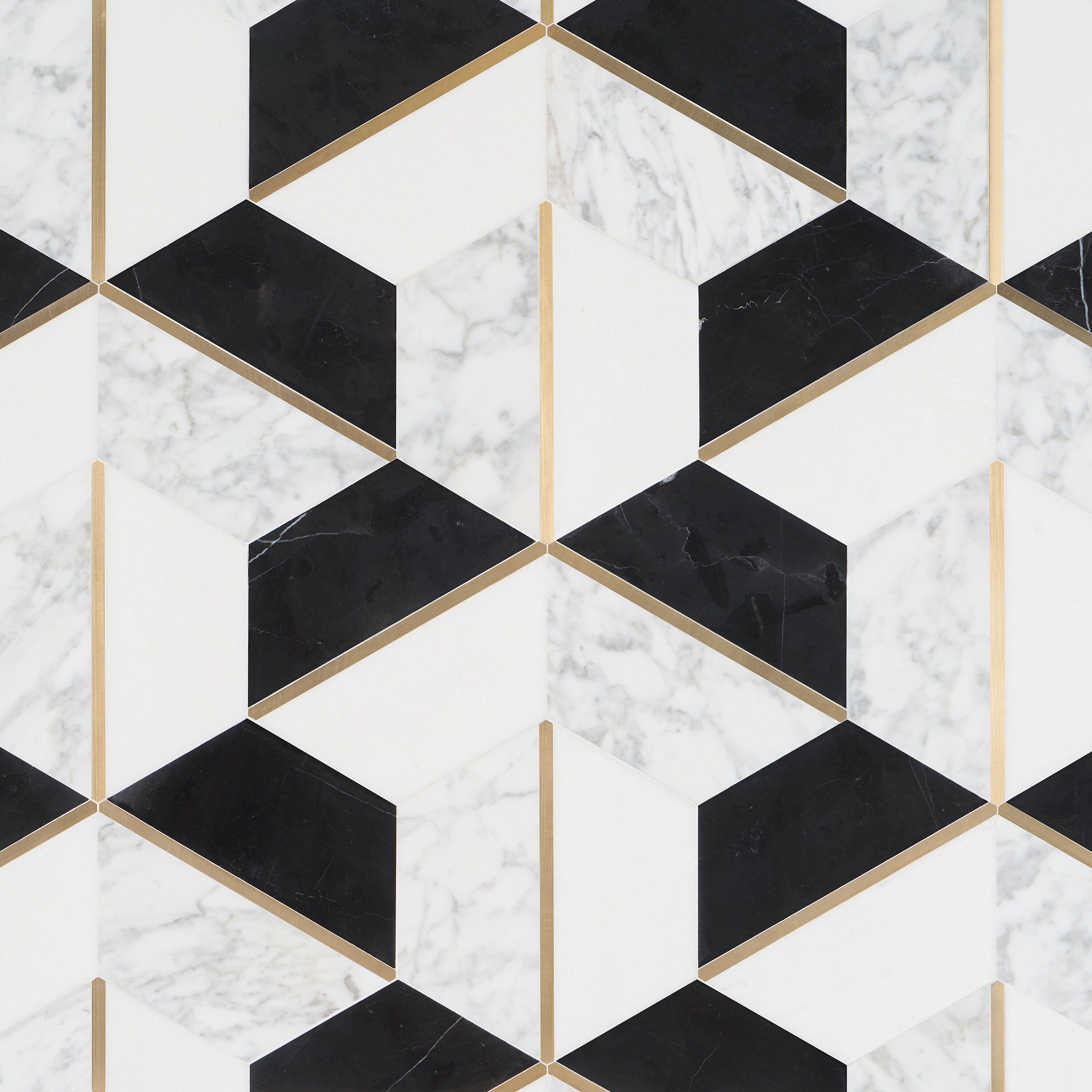 Artmore Tile EXT3RD106541 Millenium Nero 10-in x 12-in Polished Natural Stone Marble Look Hexagon Mosaic Wall Tile (0.84-sq. ft/ Piece)