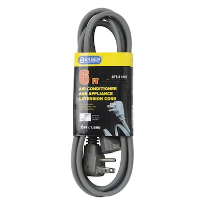 Bergen Industries 6 Ft Air Conditioner and Major Appliance Extension Cord