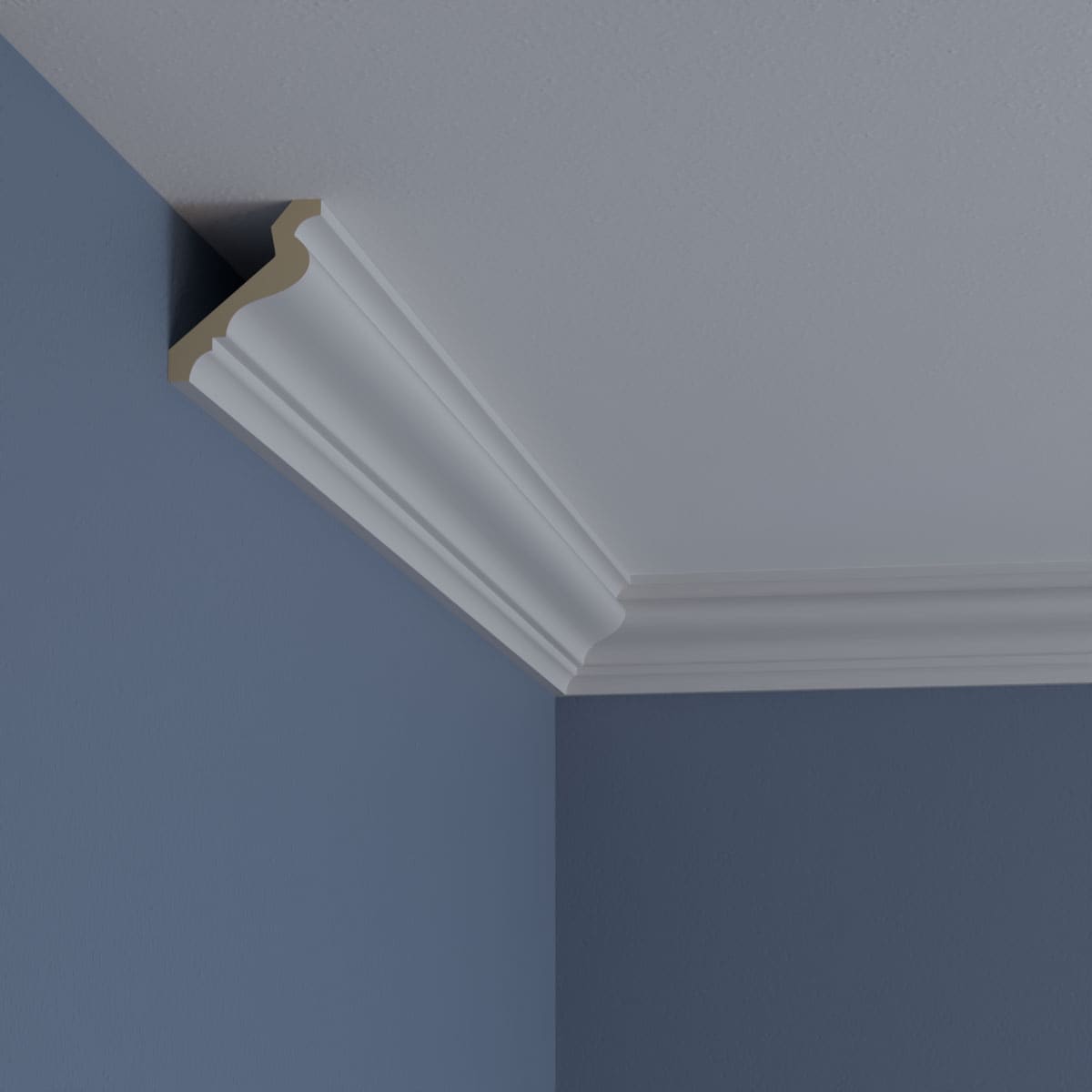 Anthony Smooth White Polyurethane Crown Moulding 94.5"