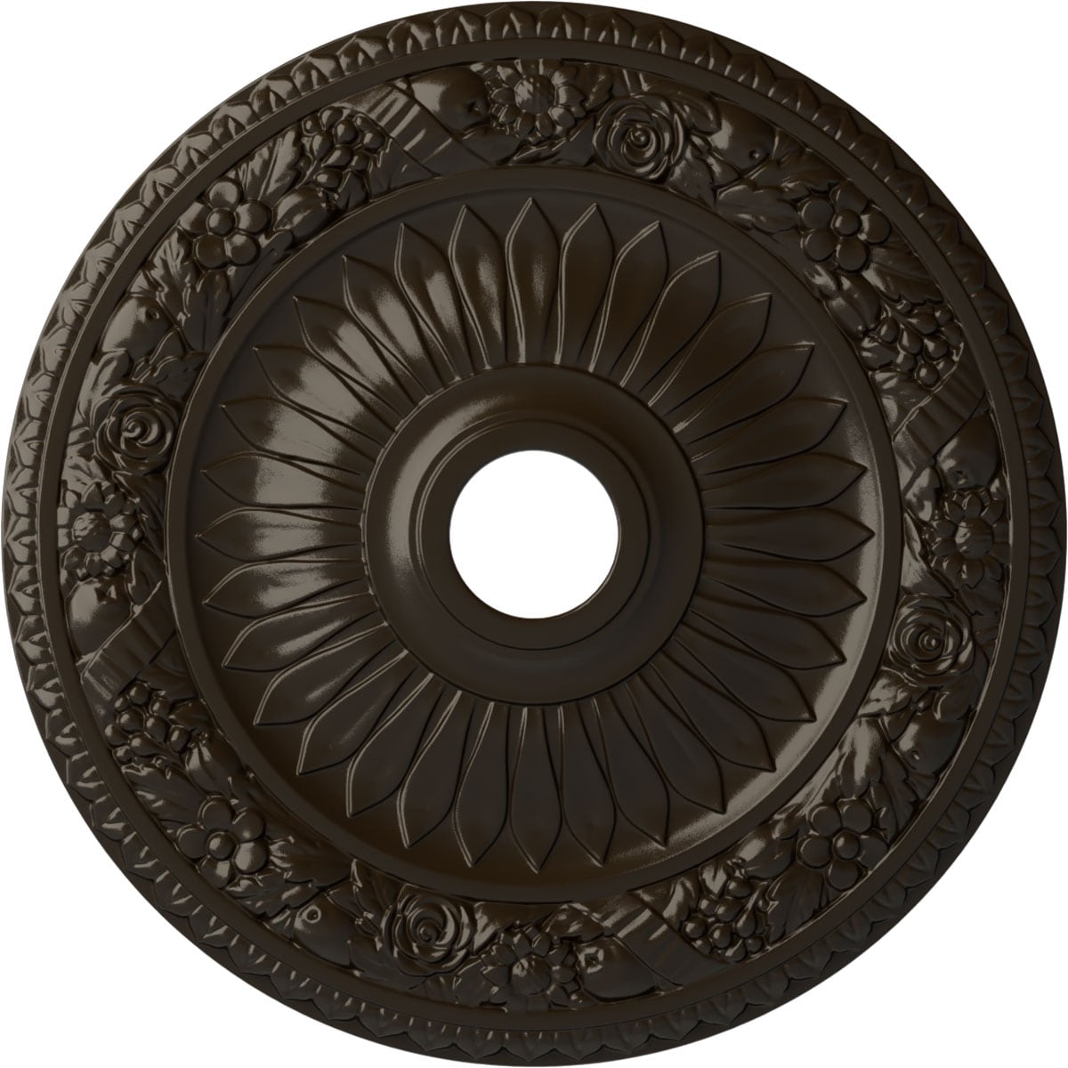 Ekena Millwork CM23BESHF Bellona 23.625-in W x 23.625-in L Painted Stone Hearth Polyurethane Whole Ceiling Medallion