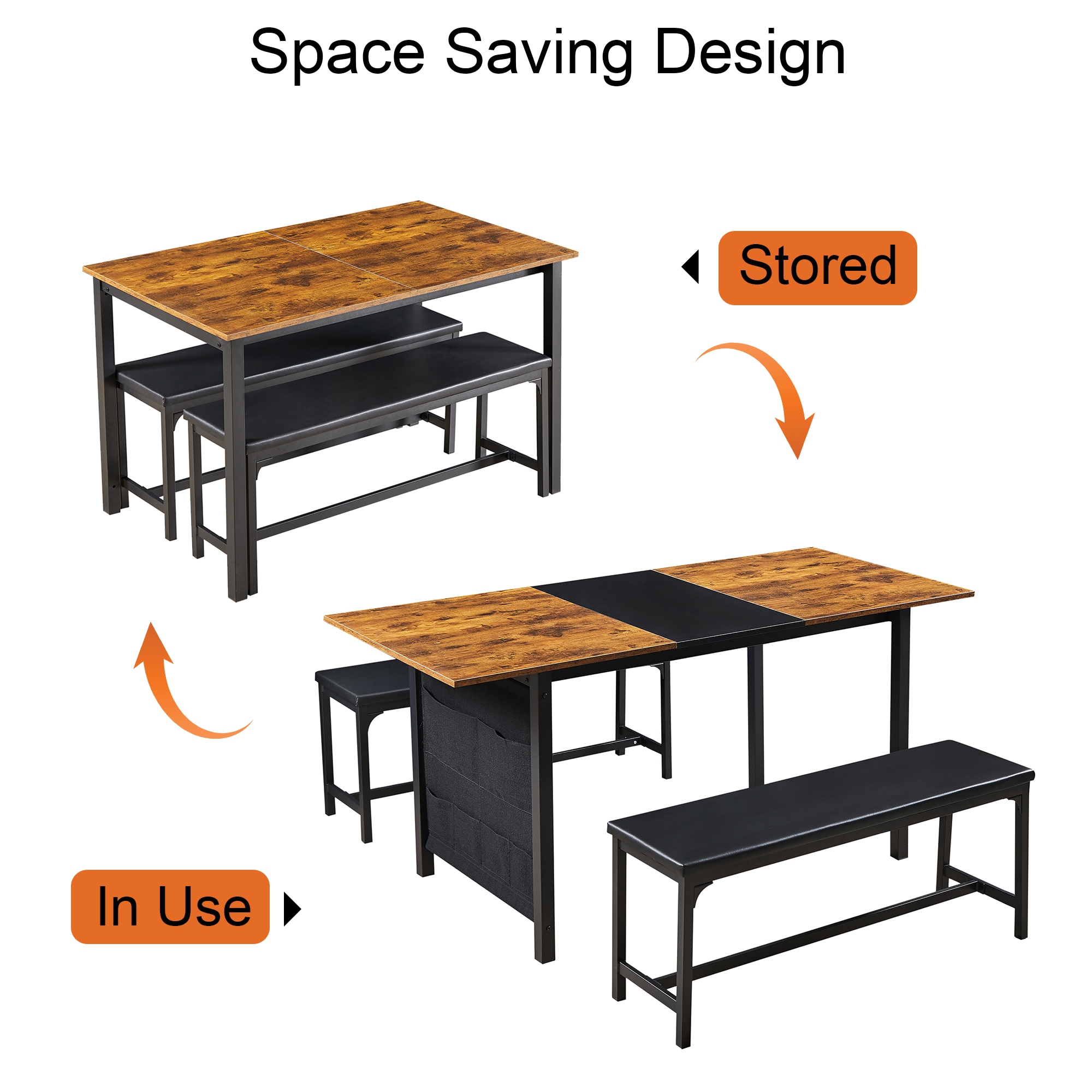Vecelo LOE-TC17-BRN Dining-Sets - View #4