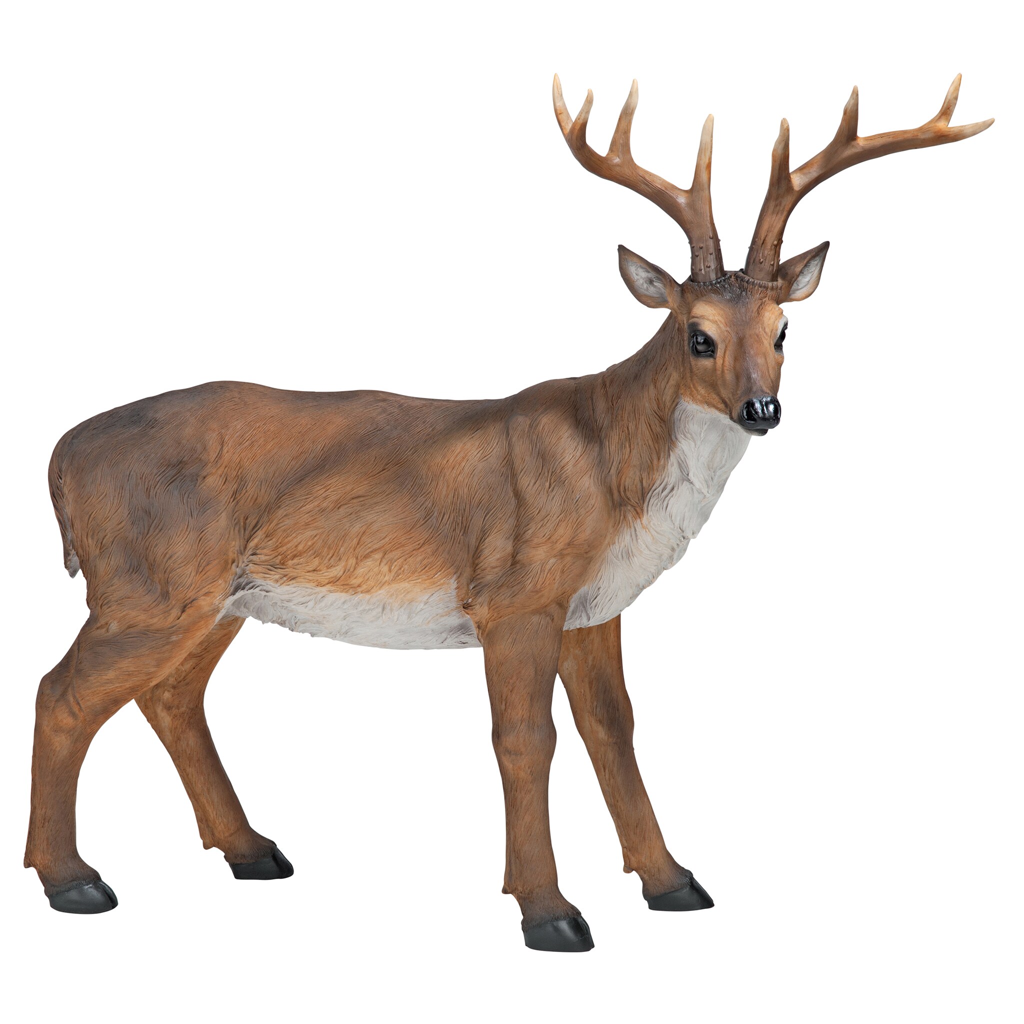 Large Brown Resin Buck Deer Garden Statue
