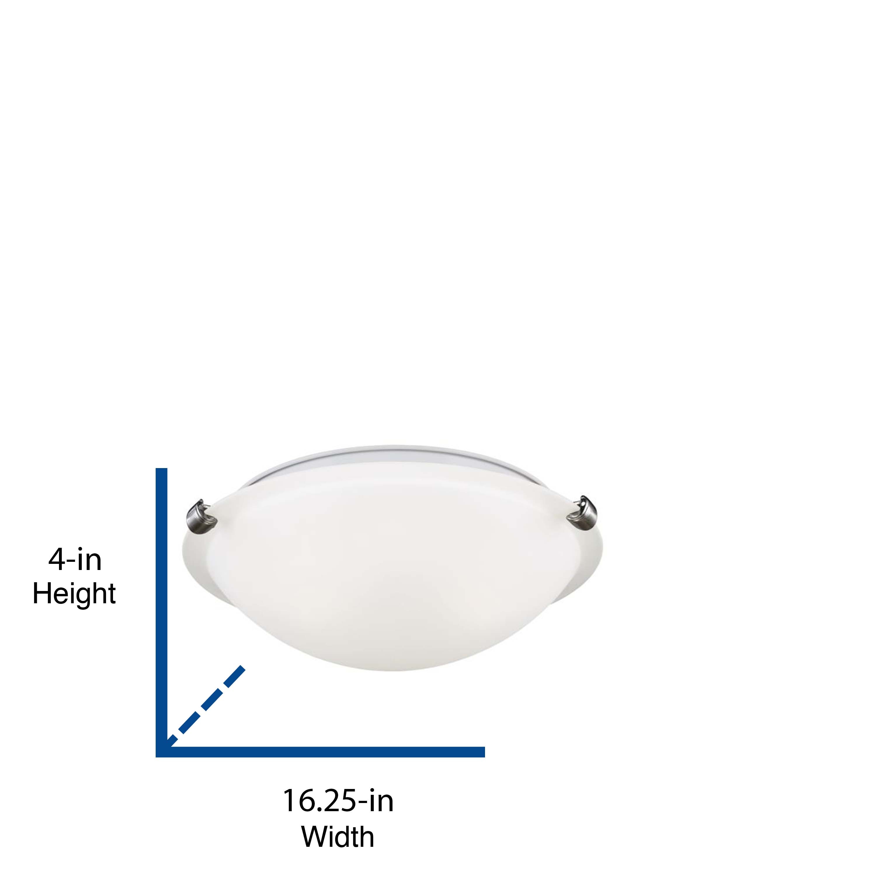 Elegant Transitional 16'' Brushed Nickel & Glass Ceiling Flush Mount