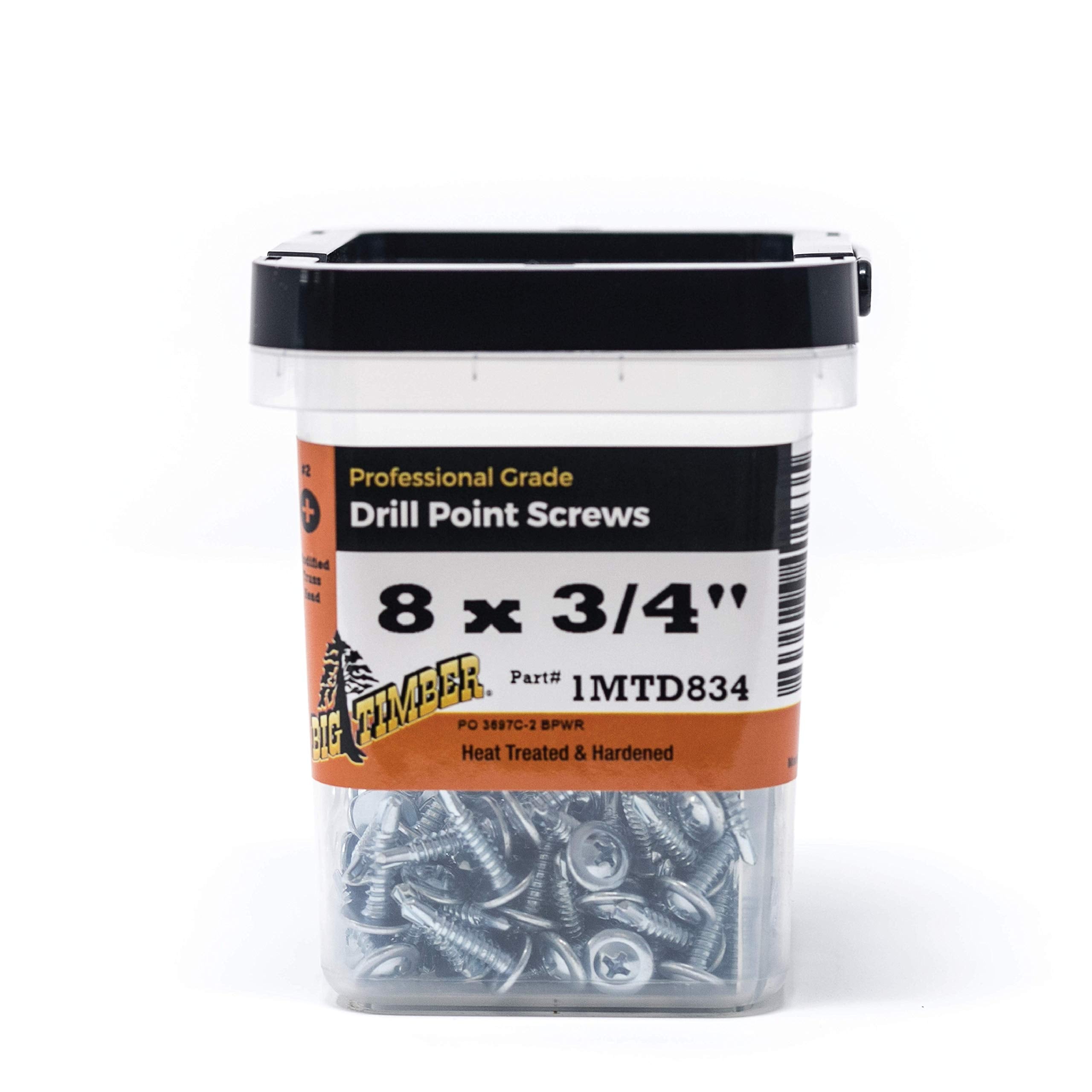 Big Timber  1MTD834#8 by 3/4-inch P2-drive bit Phillips Modified Truss Screws Zinc (208 per Box)