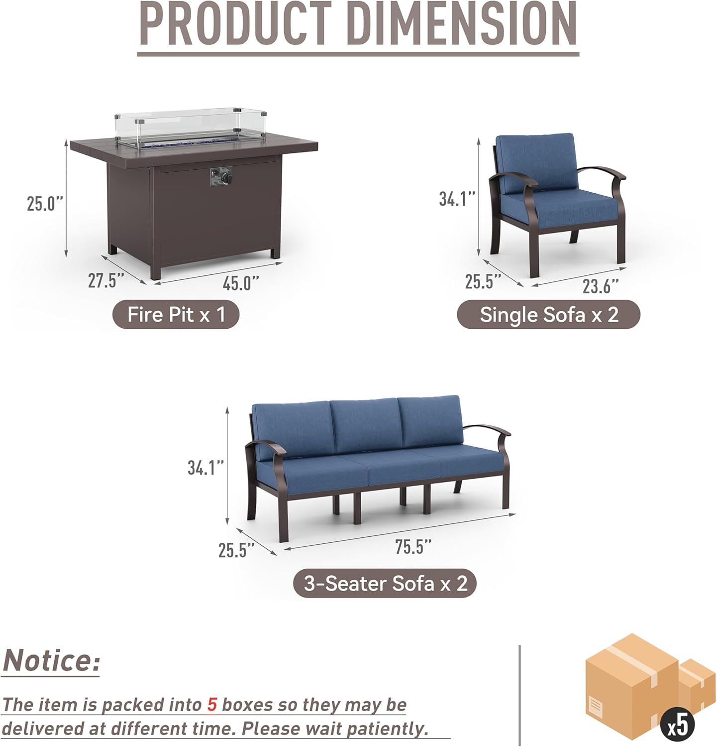 ALAULM LS-A-8QFP-NAVY Patio-Conversation-Sets - View #3