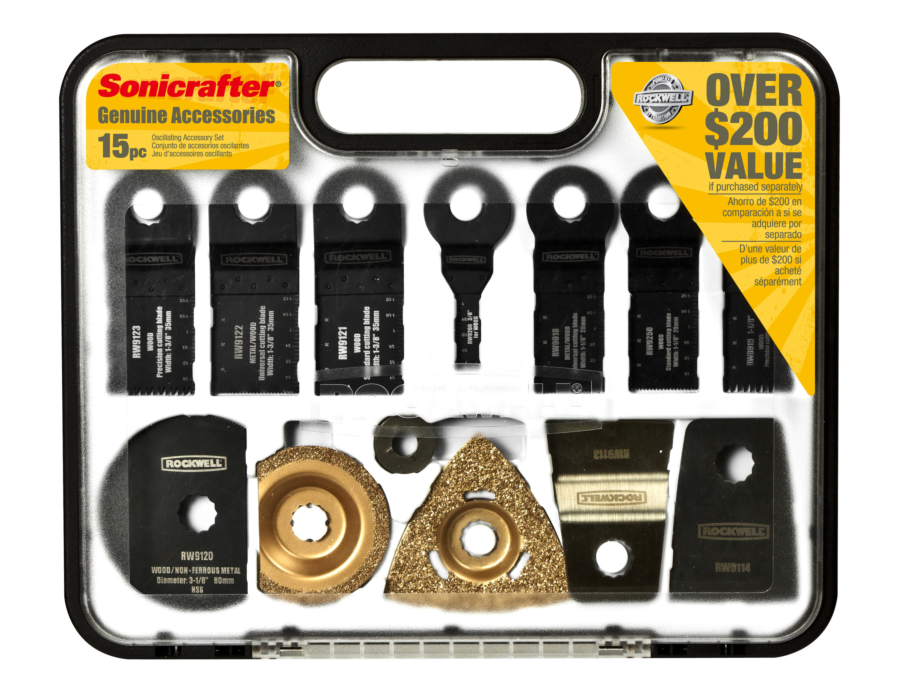 ROCKWELL RK9196K NR RW 15PC OSCILLATING ACCESSORY